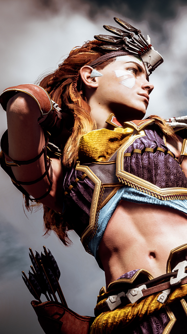 Horizon Zero Dawn, Schönheit, Mythologie, Cloud, Kunst. Wallpaper in 750x1334 Resolution