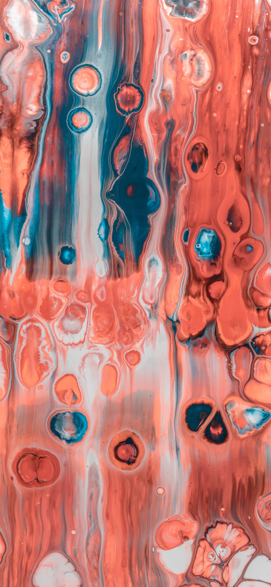 丙烯酸涂料, 艺术, 现代艺术, 橙色, 视觉艺术 壁纸 1125x2436 允许