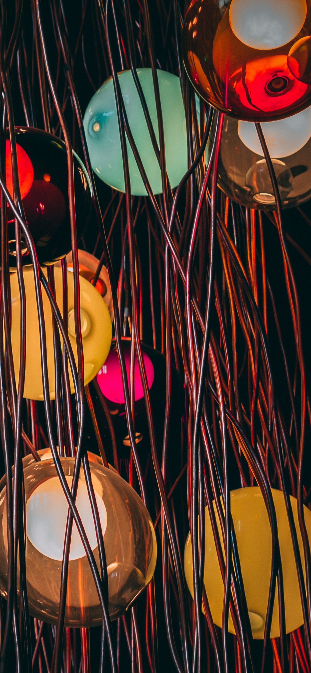 电光, 灯罩, 光, 室内设计, 圆圈 壁纸 1242x2688 允许