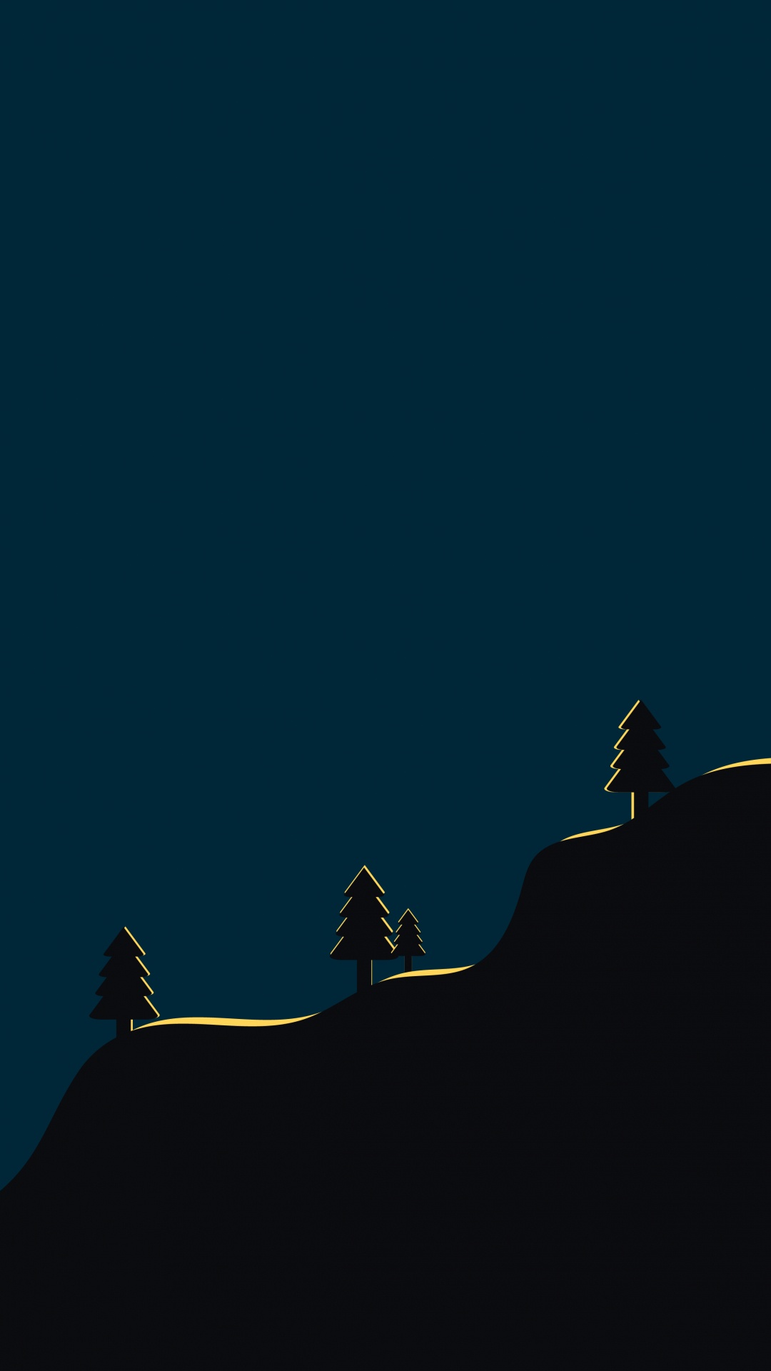 Slope, Tints and Shades, Landscape, Electric Blue, Freezing. Wallpaper in 1080x1920 Resolution