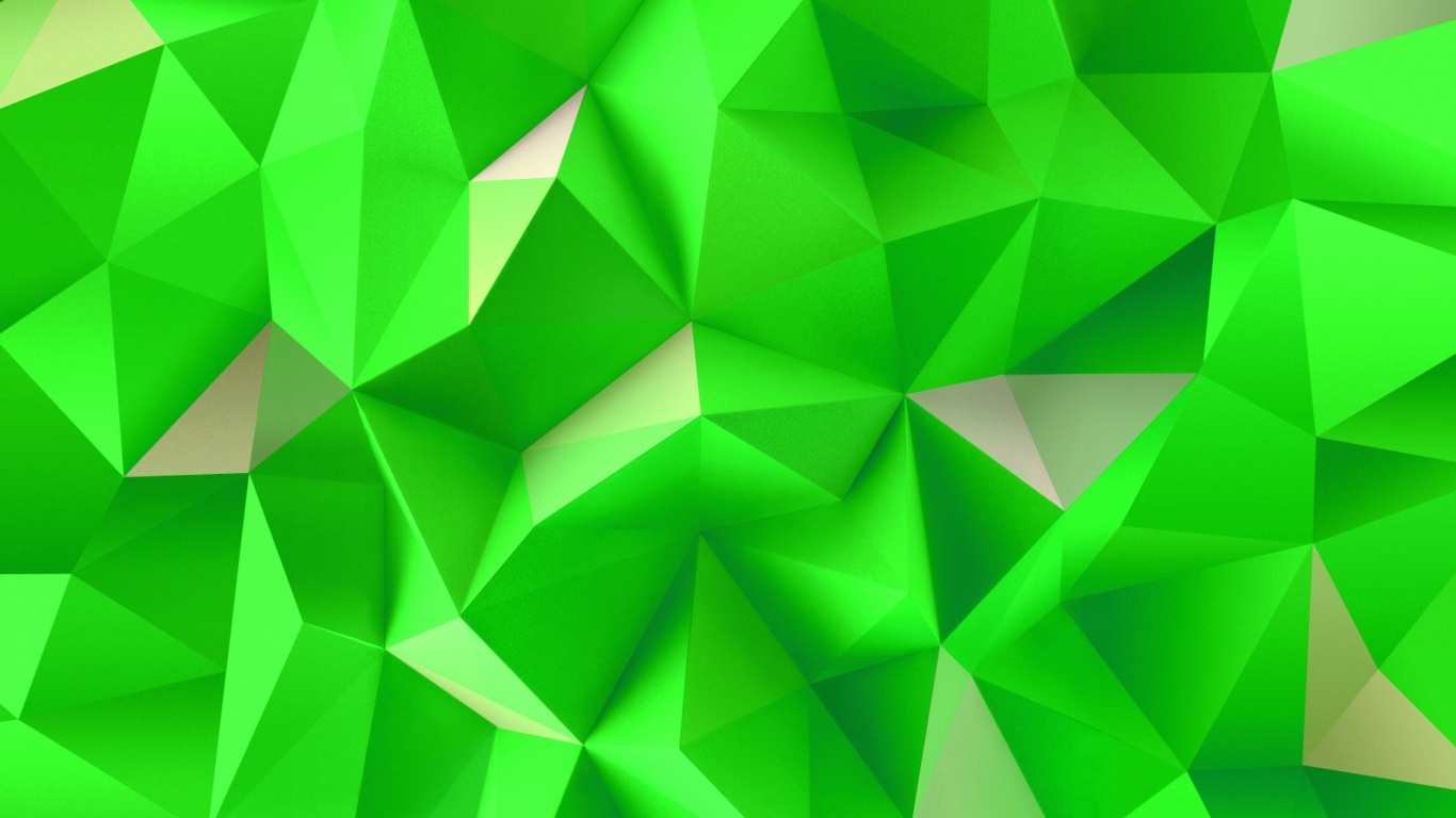 Art Abstrait Vert et Jaune. Wallpaper in 1366x768 Resolution