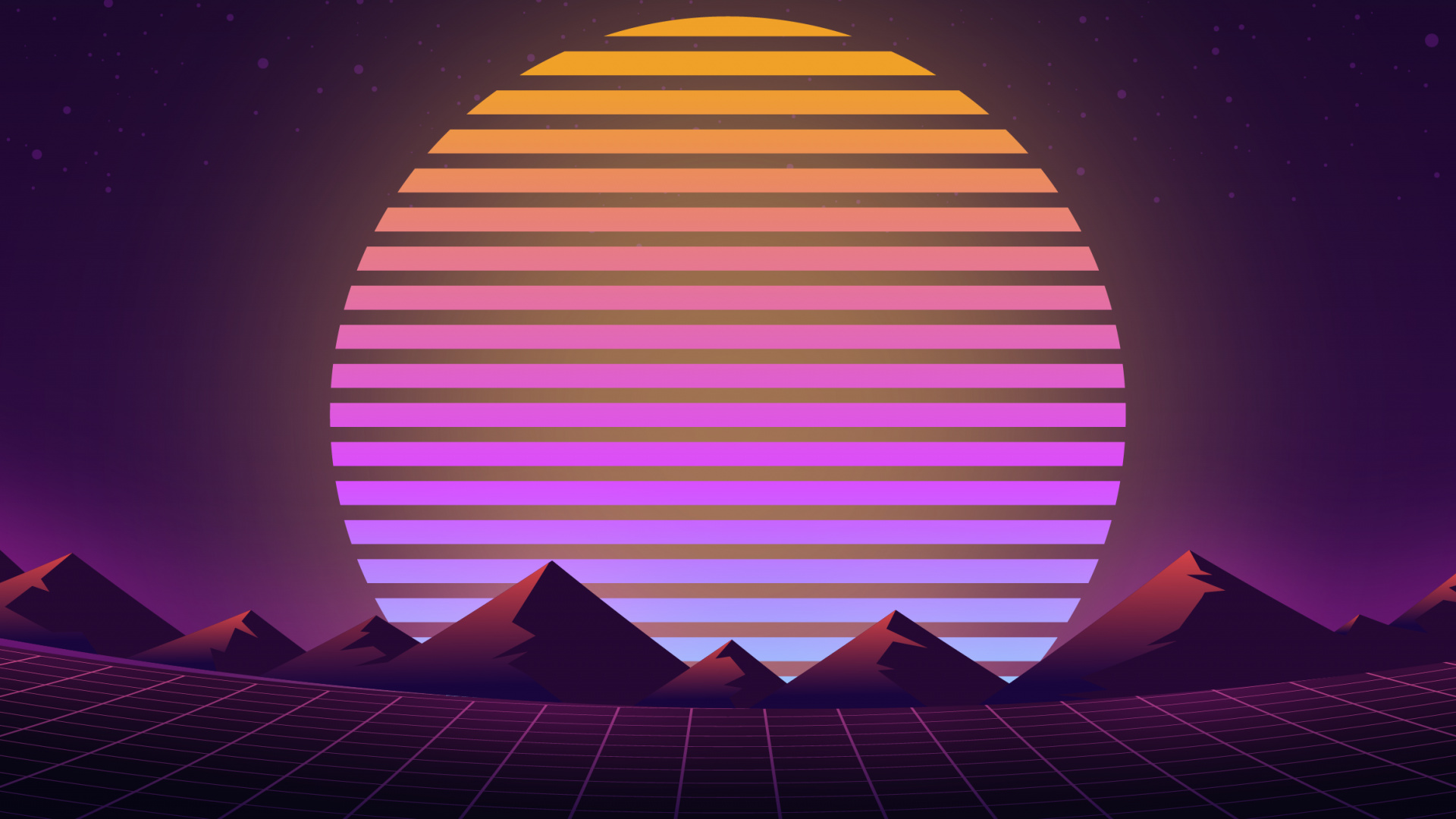 Ambiente, Naturaleza, Afterglow, Morado, Naranja. Wallpaper in 1920x1080 Resolution