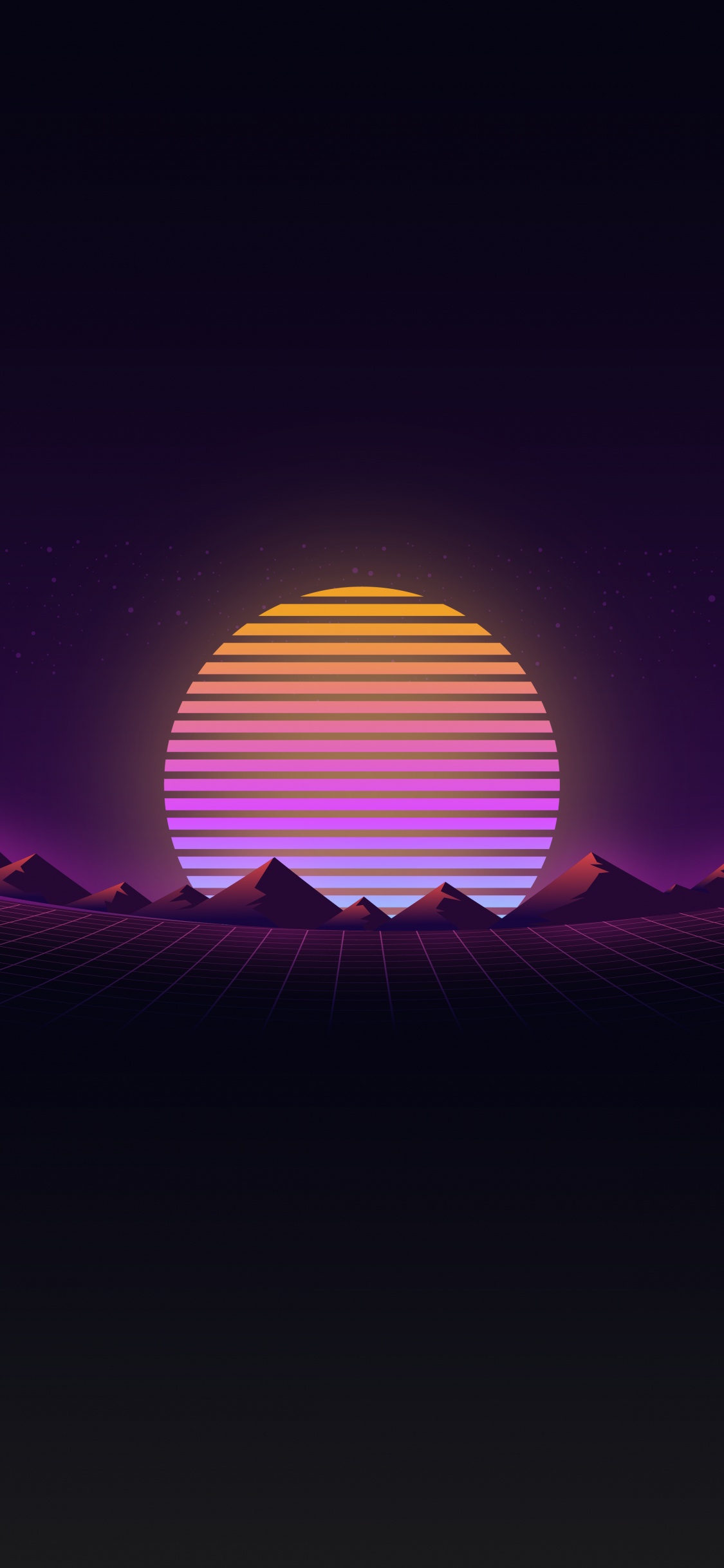 Atmosphère, Nature, Afterglow, Purple, Orange. Wallpaper in 1125x2436 Resolution
