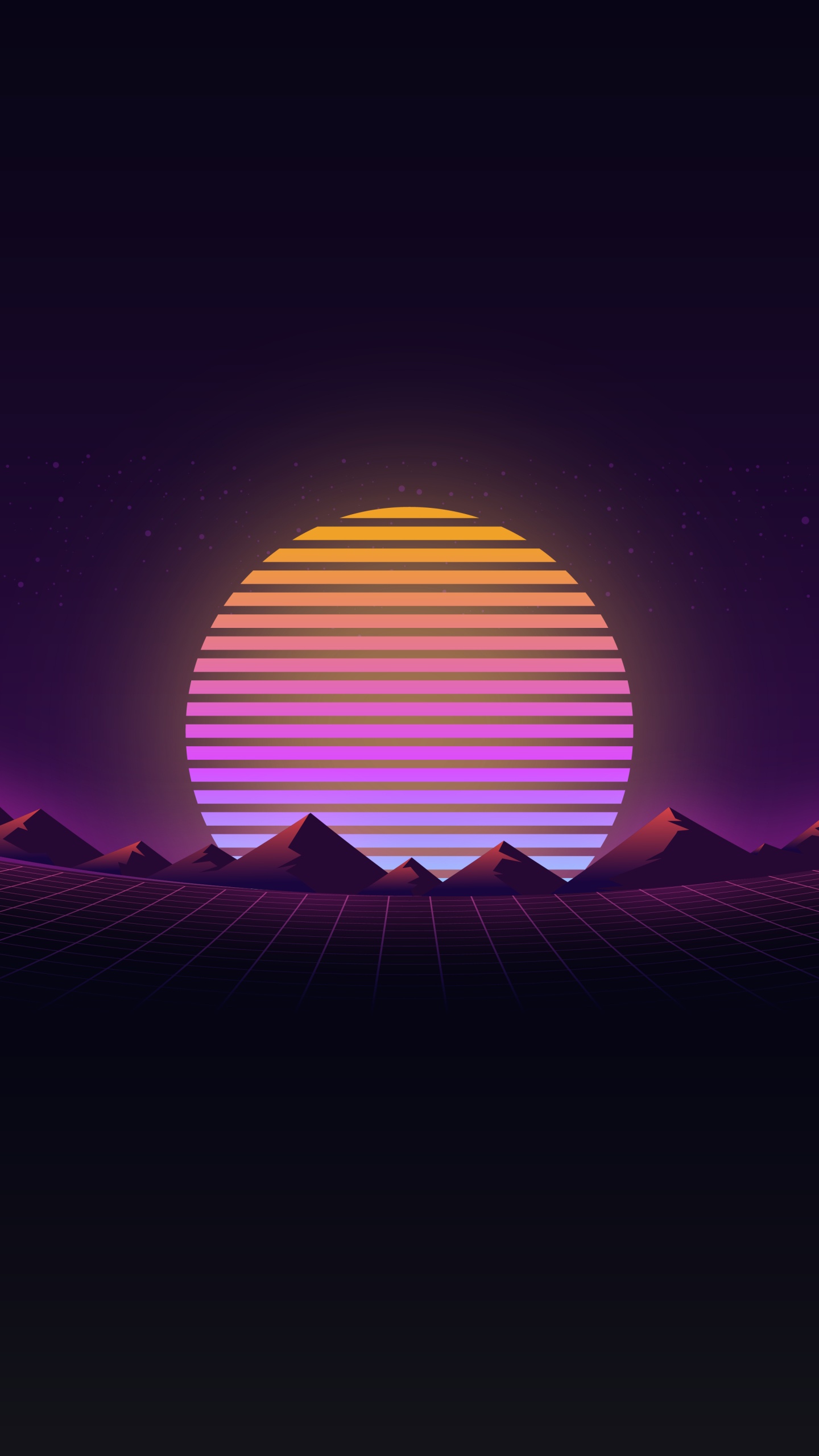 Atmosphère, Nature, Afterglow, Purple, Orange. Wallpaper in 1440x2560 Resolution