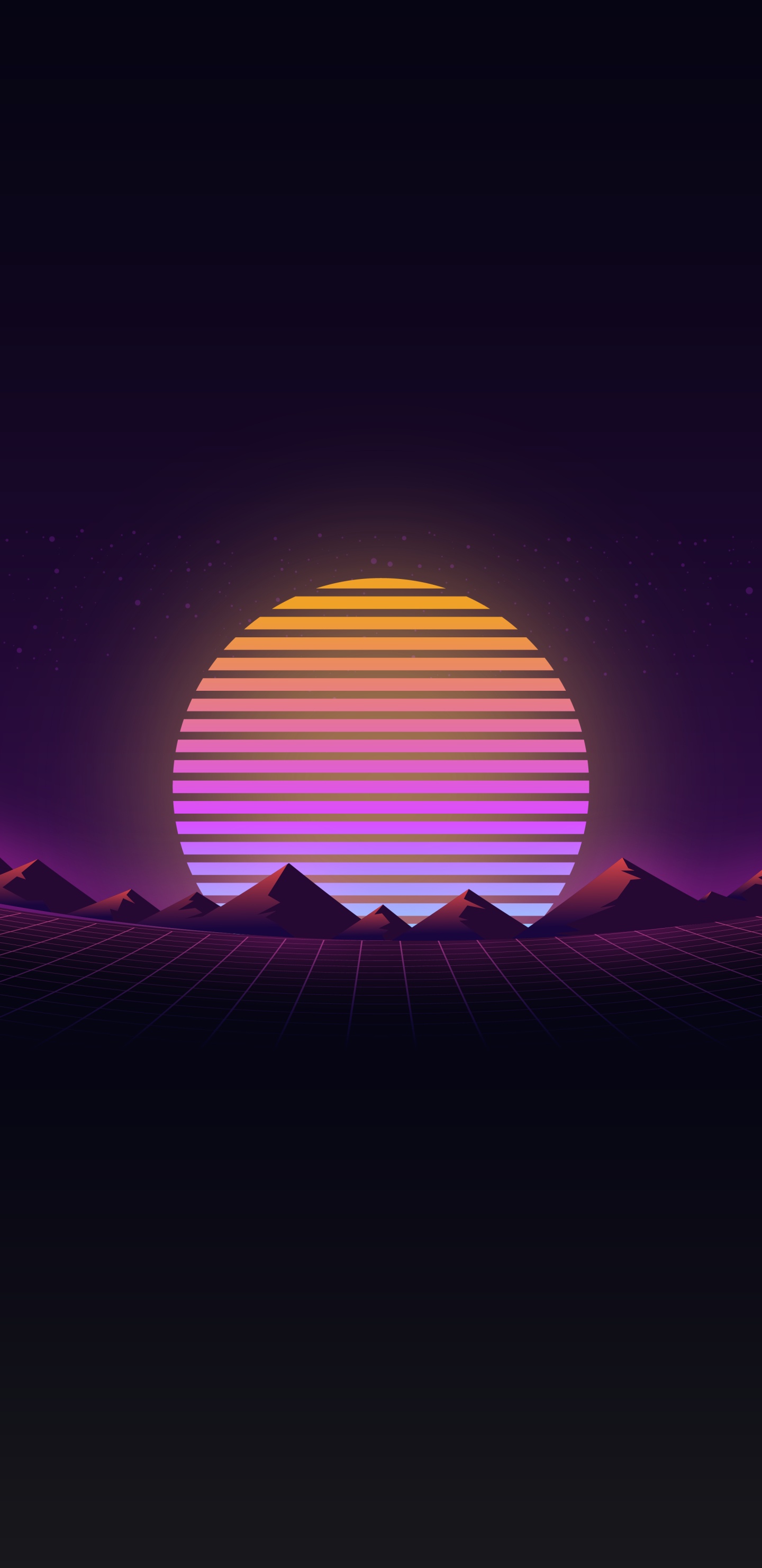 Atmosphère, Nature, Afterglow, Purple, Orange. Wallpaper in 1440x2960 Resolution