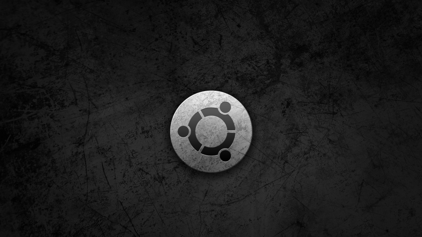 Black and White Round Button. Wallpaper in 1366x768 Resolution