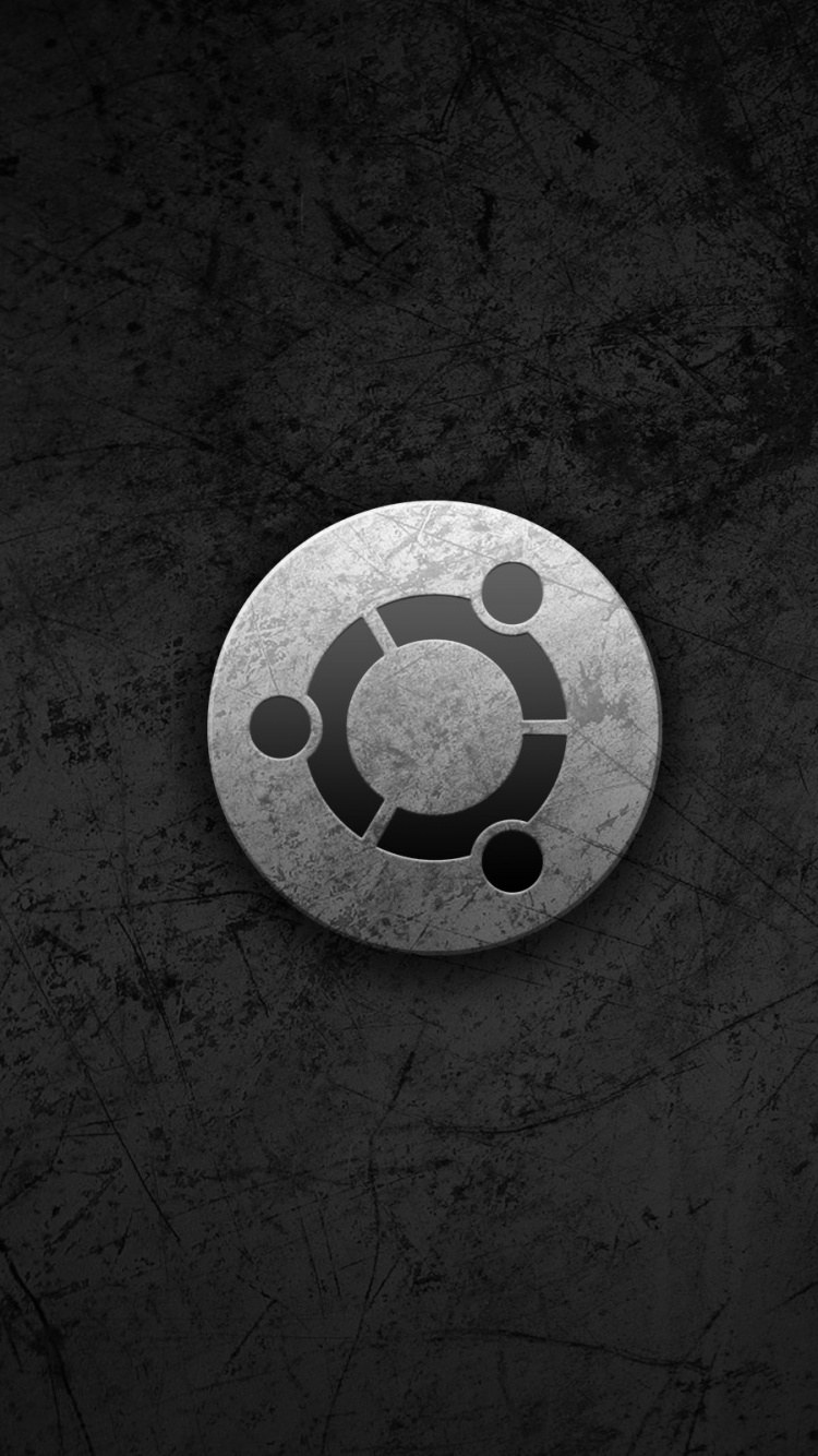 Ubuntu, 黑色的, 黑色和白色的, 气氛, 单色模式 壁纸 750x1334 允许