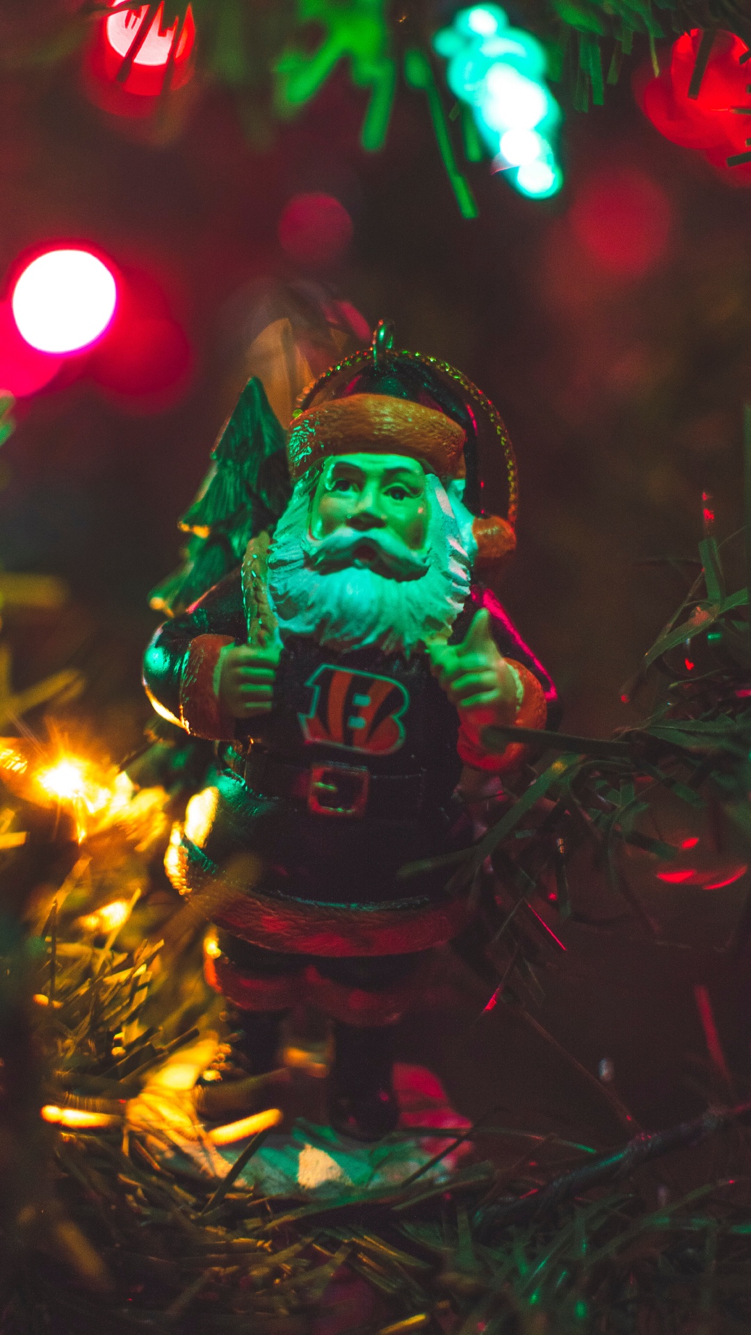 Christmas Day, Santa Claus, Christmas Decoration, Christmas Tree, Green. Wallpaper in 1080x1920 Resolution