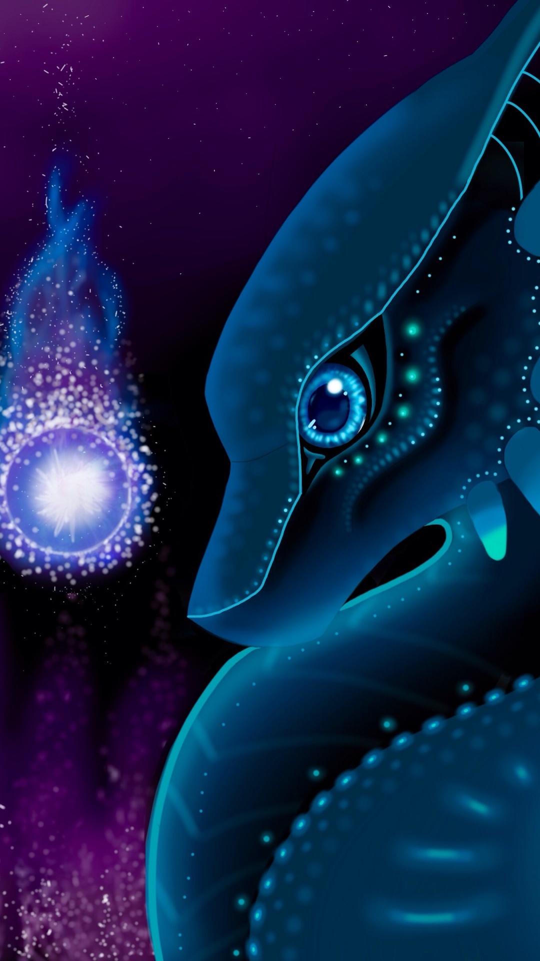 Ilustración de Mariposa Azul y Morada. Wallpaper in 1080x1920 Resolution