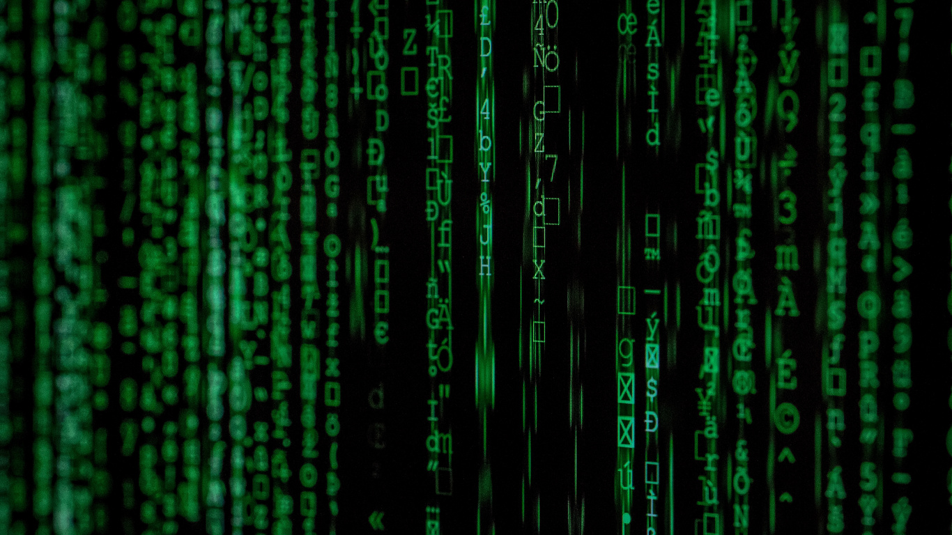 绿色的, 信息技术, 代码 壁纸 1366x768 允许