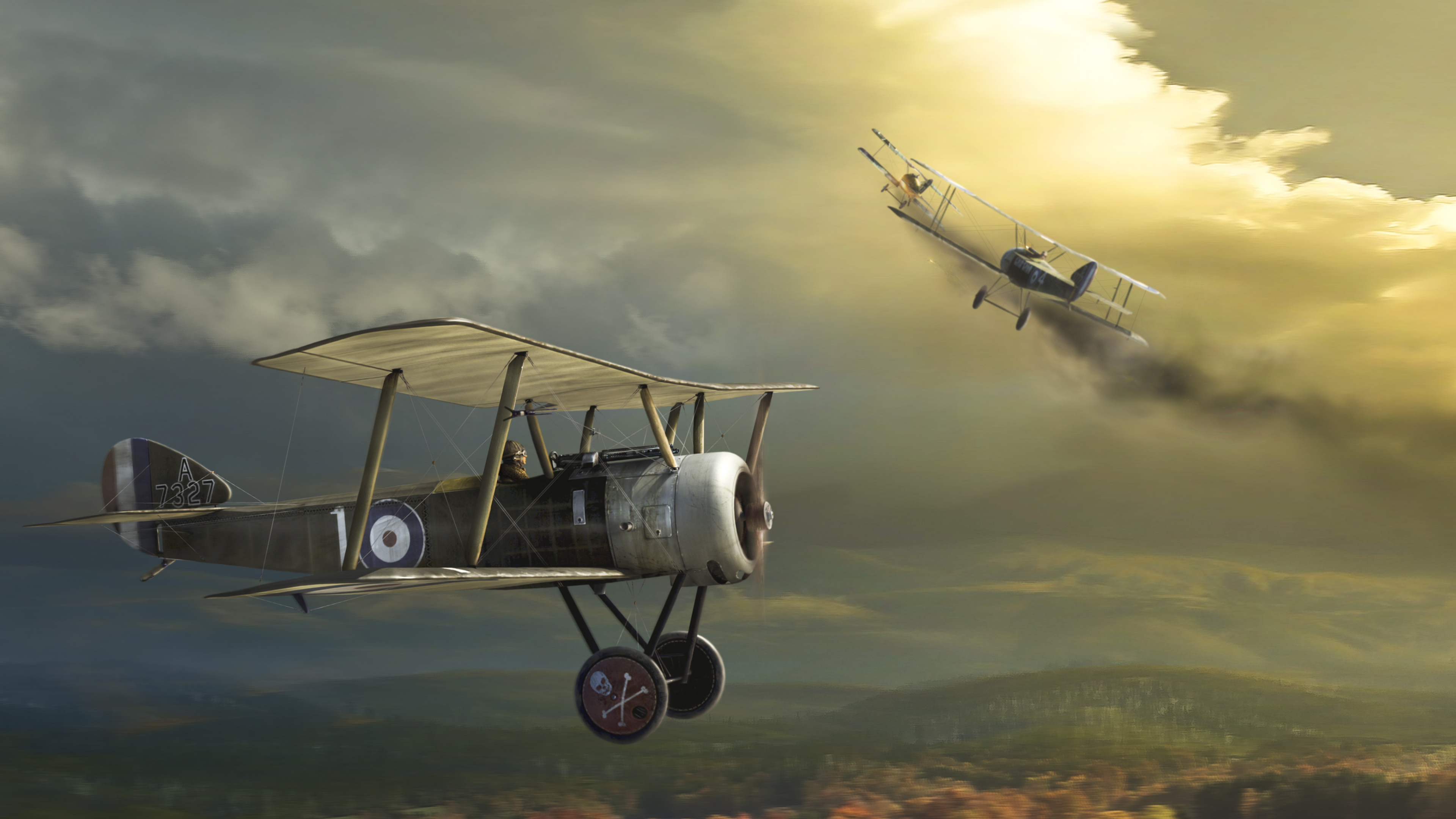 Drone Blanc et Noir Survolant Les Nuages Pendant la Journée. Wallpaper in 3840x2160 Resolution