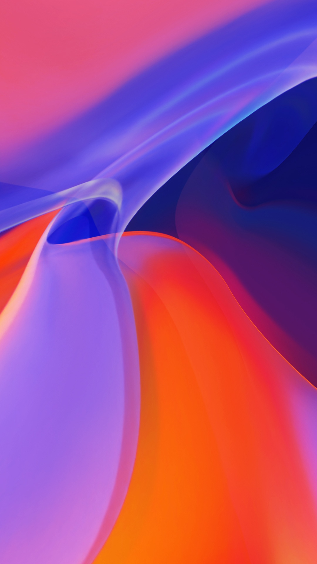 Neon, Wave, Waves, Orange, Digital Art. Wallpaper in 1080x1920 Resolution