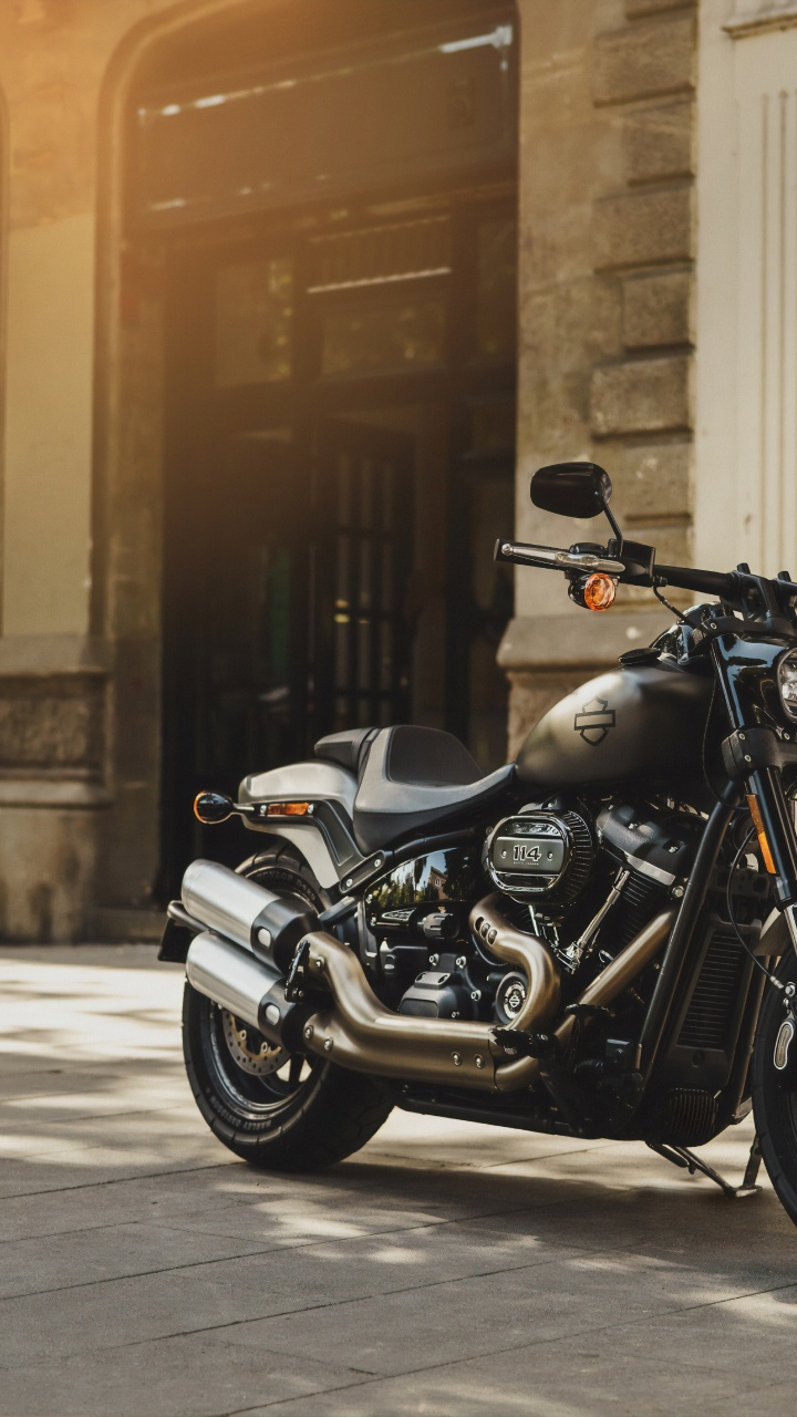 Harley Davidson, Motorcycle, Harley, Harley Davidson Sportster, Harley Davidson Fat Boy. Wallpaper in 720x1280 Resolution