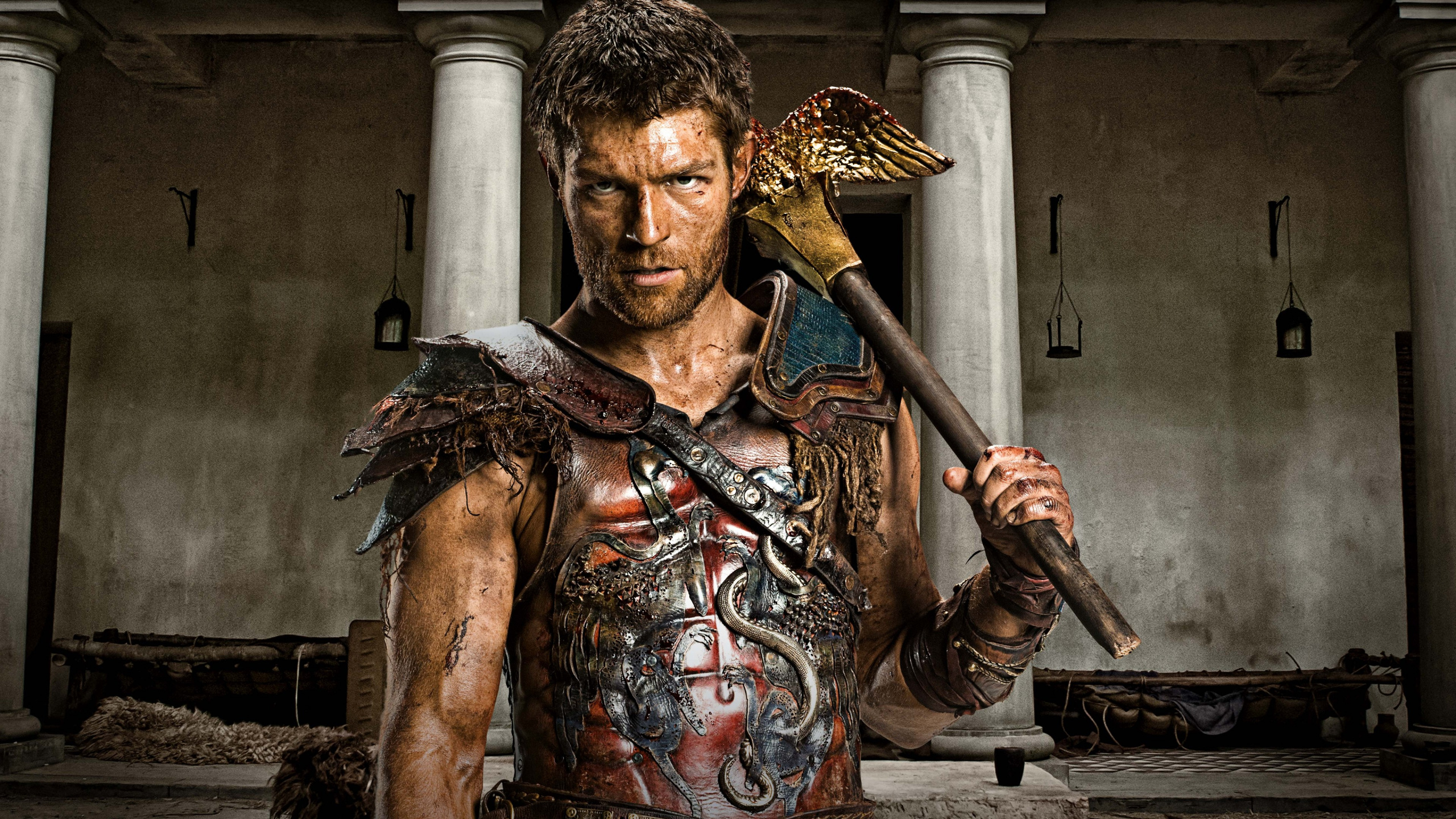 Spartacus Liam Mcintyre, Liam McIntyre, Spartacus, Marcus Fett, Spartakus Krieg Der Verdammten. Wallpaper in 2560x1440 Resolution
