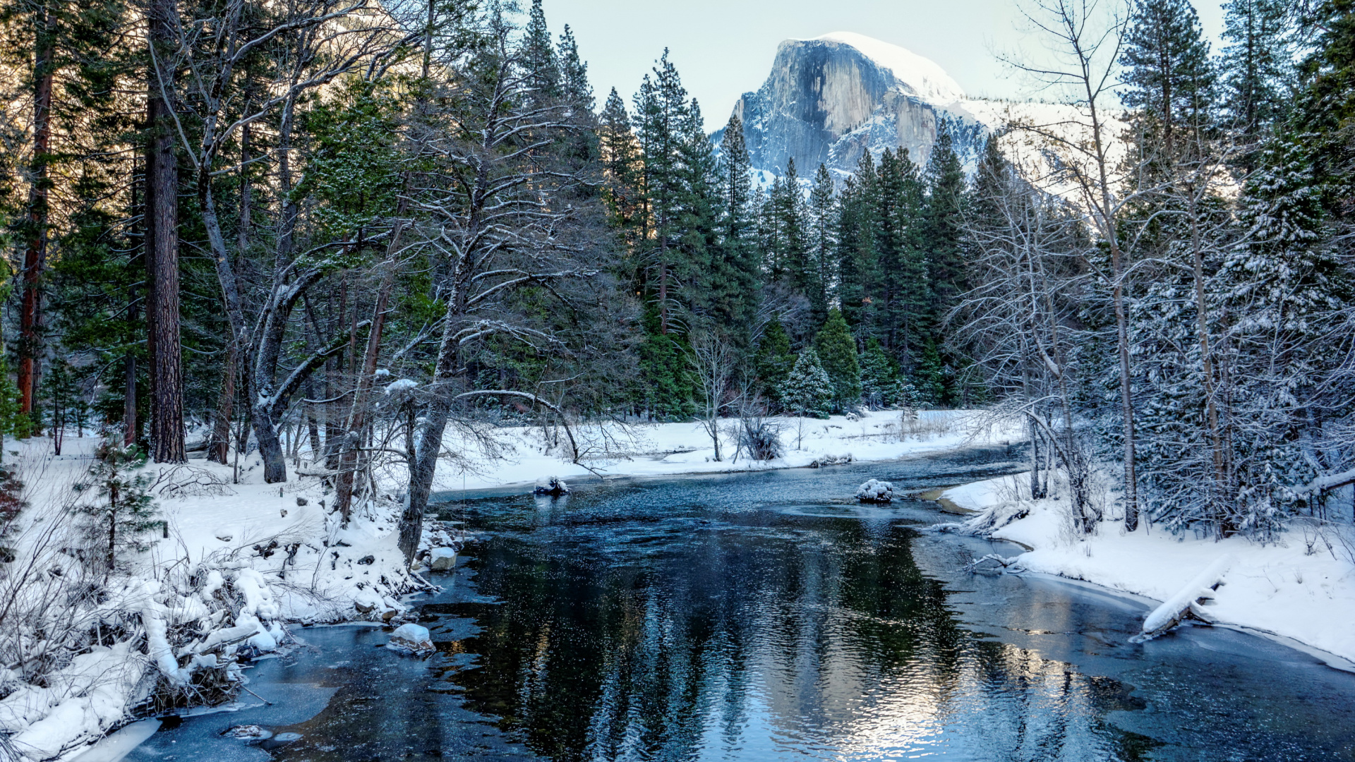 Snow Covered Trees and Mountains During Daytime. Wallpaper in 1920x1080 Resolution