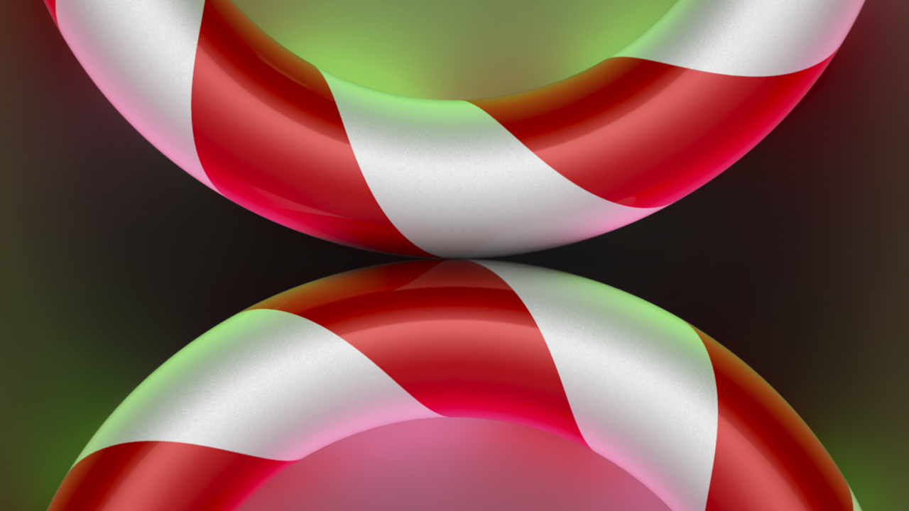 IOS 14, la Canne de Bonbons, Red, Polkagris, Bonbons en Bâton. Wallpaper in 1280x720 Resolution