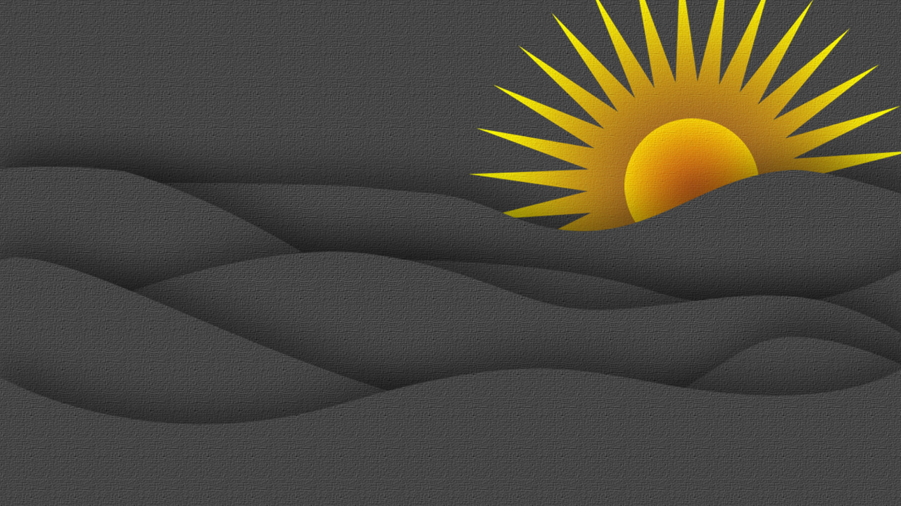 Sonne Auf Schwarzer Textilillustration. Wallpaper in 1280x720 Resolution