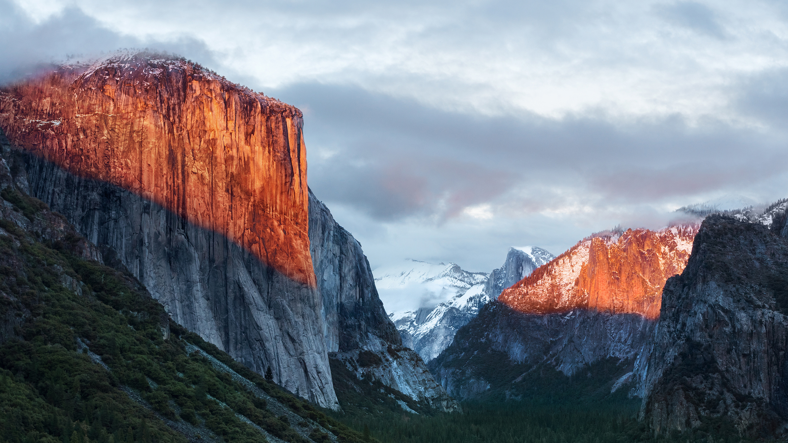 OS X El Capitan, Operating System, Mountainous Landforms, Mountain, Natural Landscape. Wallpaper in 2560x1440 Resolution