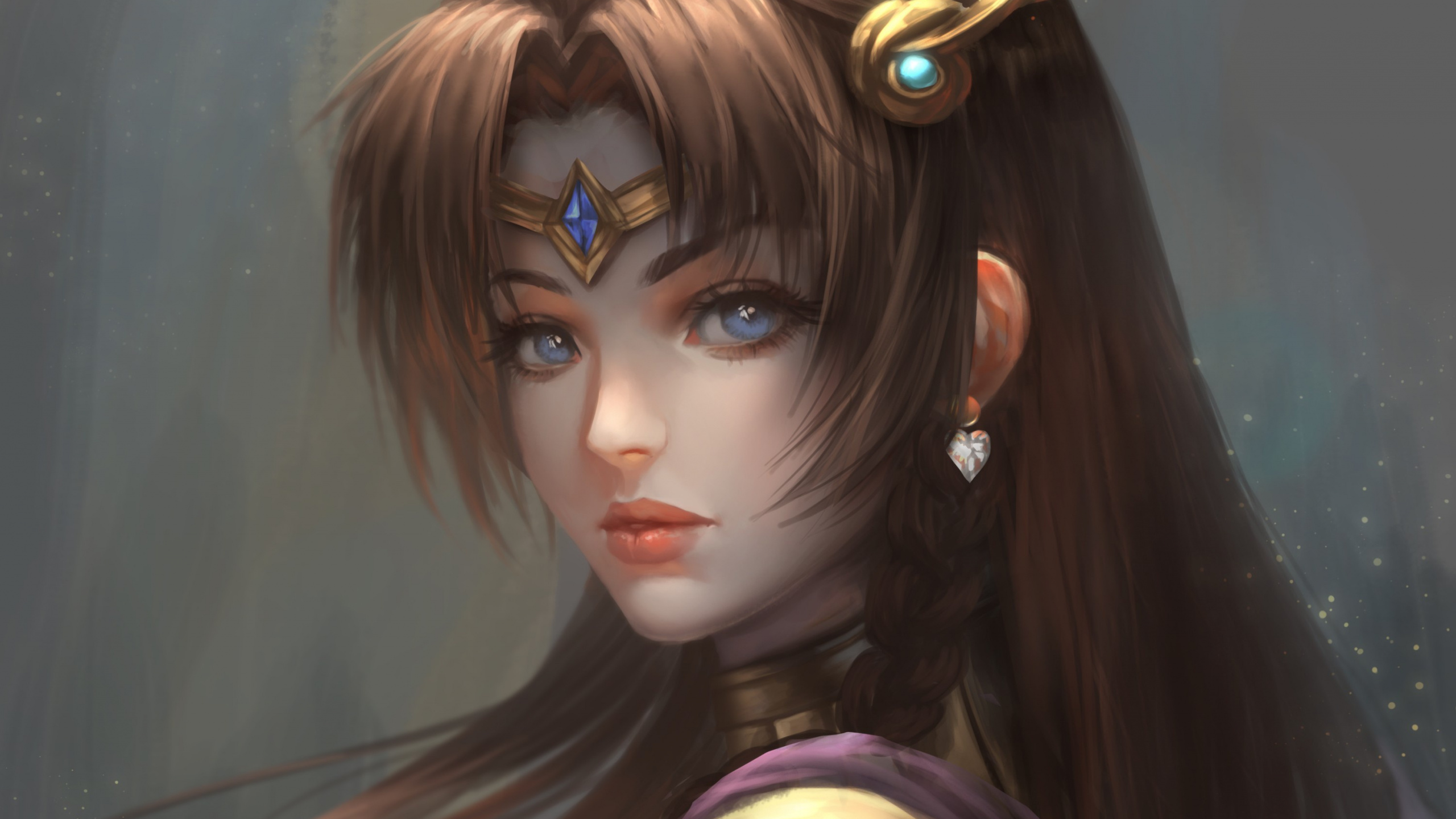 Personaje de Anime de Chica de Pelo Castaño. Wallpaper in 2560x1440 Resolution