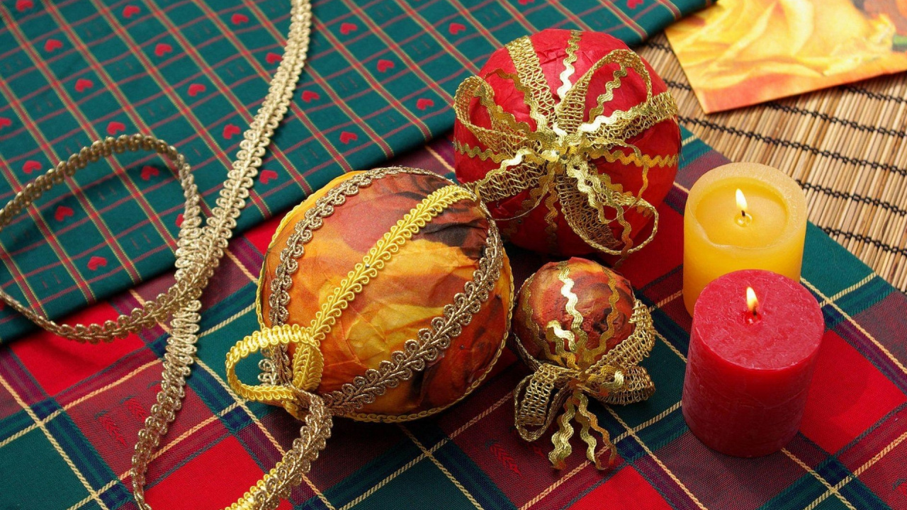 Décoration de Noël, Bougie, Cadeau, Arbre de Noël, Tradition. Wallpaper in 1280x720 Resolution