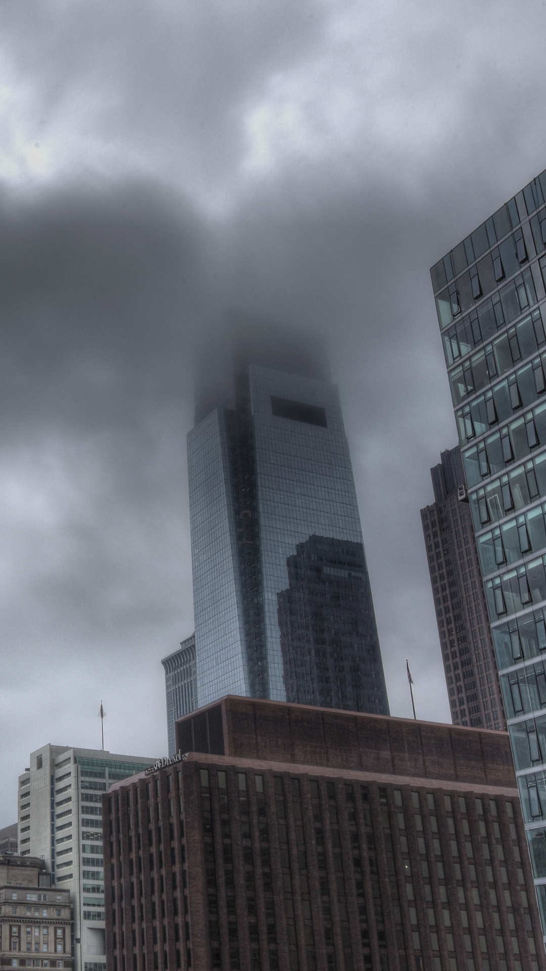 Gratte-ciel, Bâtiment, Gris, Tour de Bloc, Copropriété. Wallpaper in 1080x1920 Resolution