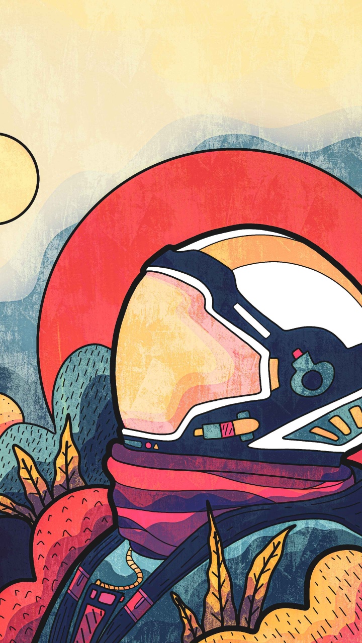 Espace Extérieur, Astronaute, Espace, Peinture, Art. Wallpaper in 720x1280 Resolution