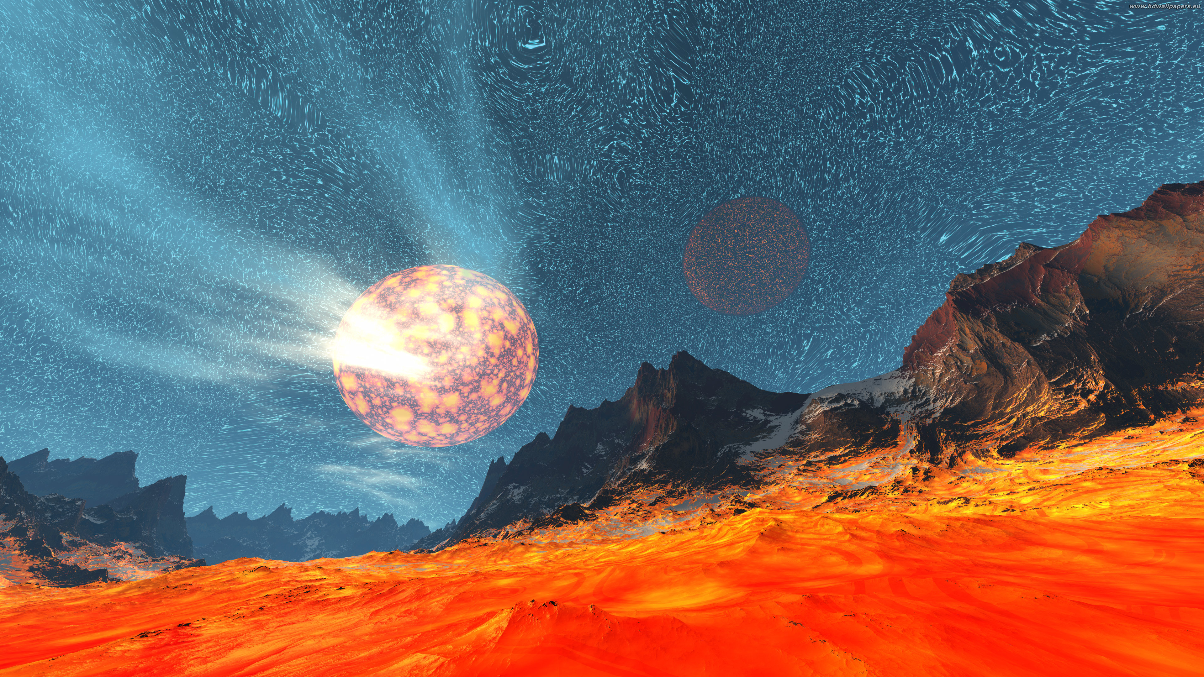 Full Moon Over The Mountain. Wallpaper in 3840x2160 Resolution