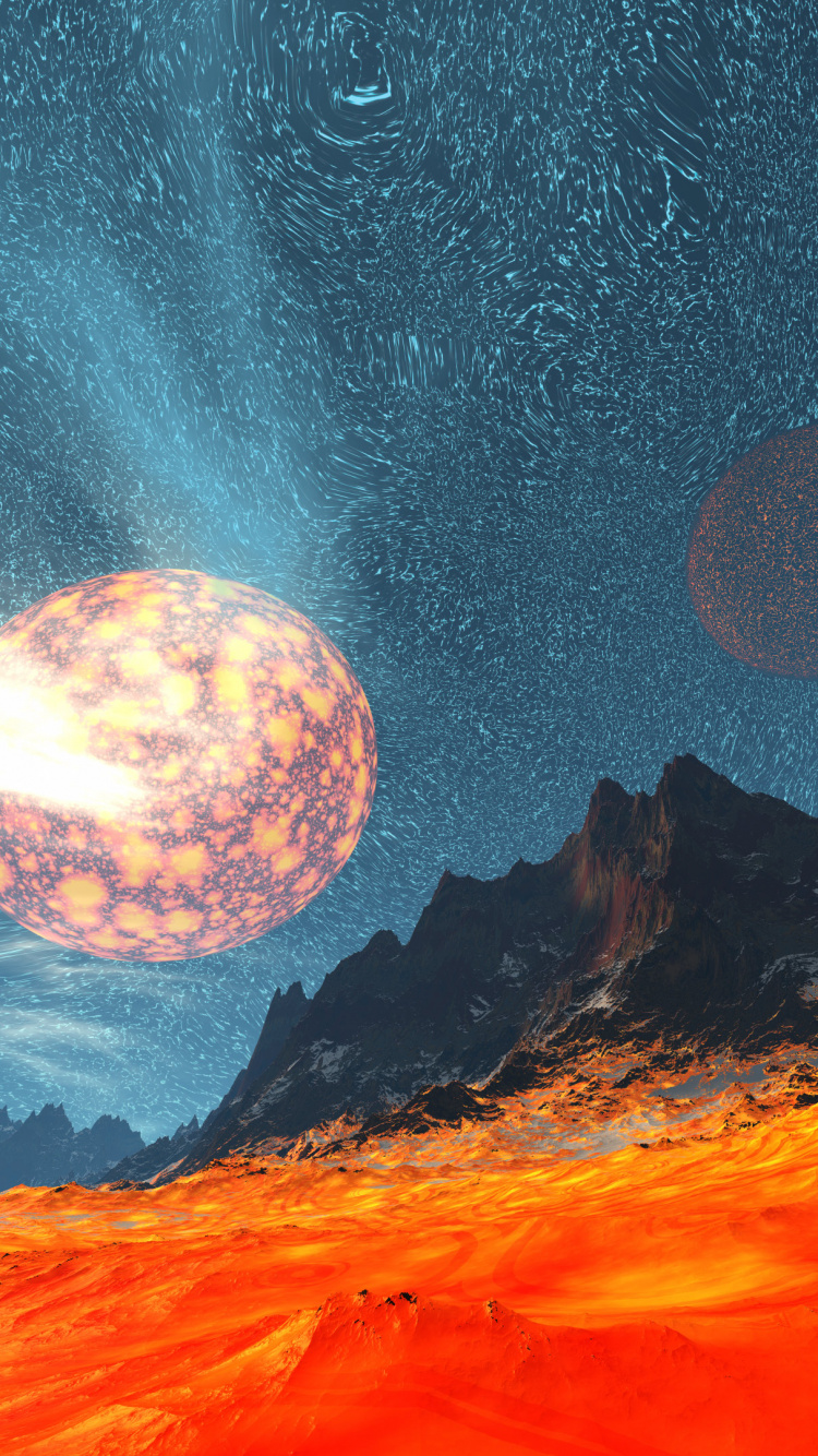 Full Moon Over The Mountain. Wallpaper in 750x1334 Resolution