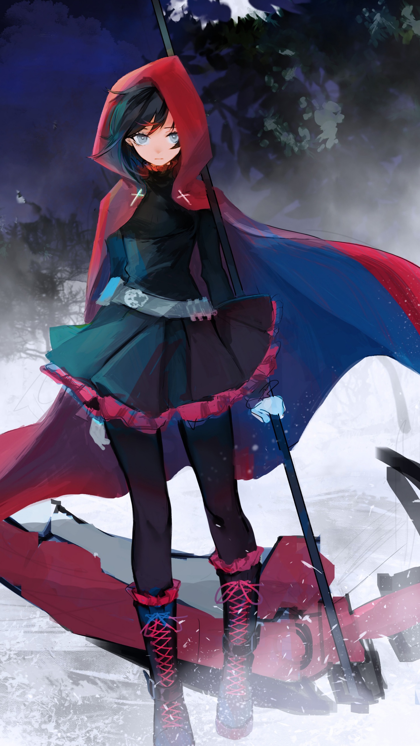 Femme en Robe Verte et Rouge Tenant un Parapluie Rouge. Wallpaper in 1440x2560 Resolution