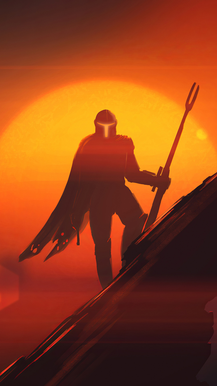 Silhouette of Man Standing on Boat During Sunset. Wallpaper in 750x1334 Resolution