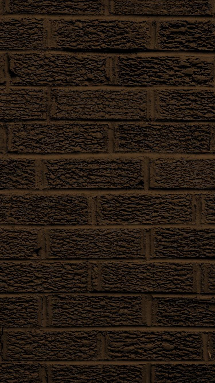 Brown Brick Wall With Black and White Wall. Wallpaper in 750x1334 Resolution