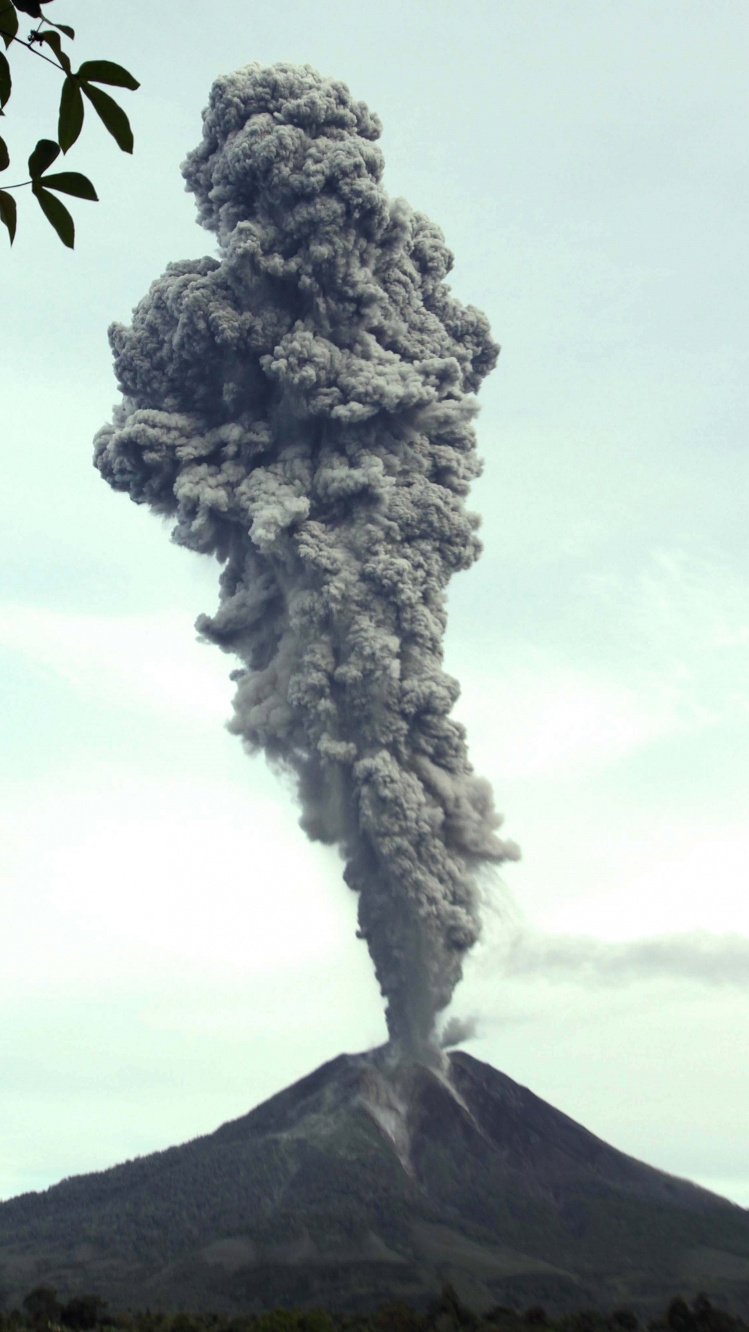 山锡纳朋, 火山灰, 烟雾, Eldgos, 天空 壁纸 1080x1920 允许