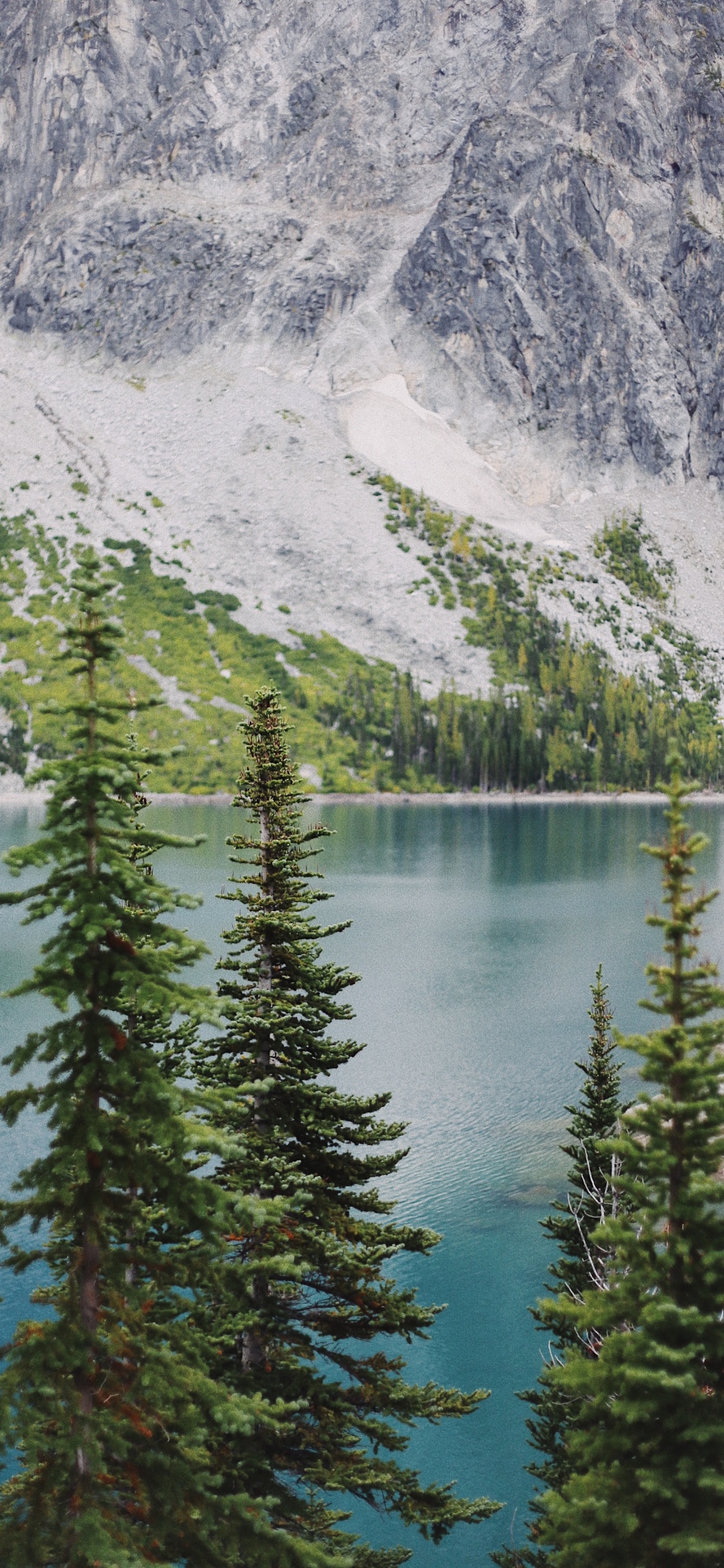 Dragontail Peak, Mountain, Colchuck Lake, Body of Water, Nature. Wallpaper in 1125x2436 Resolution