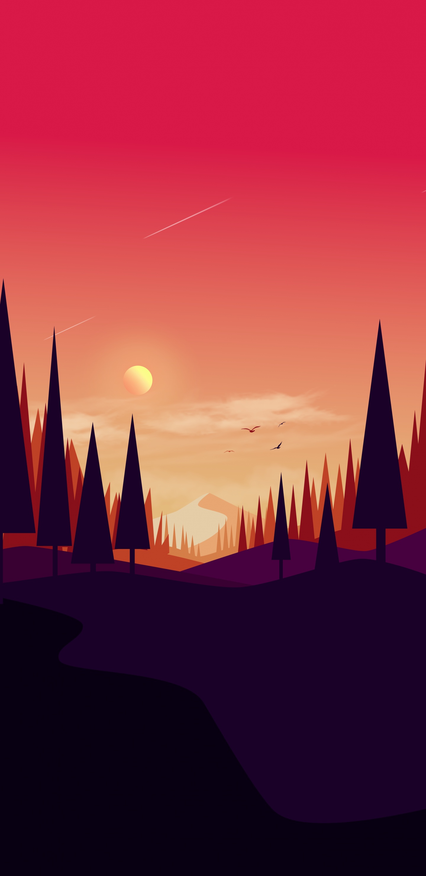 Cloud, Natural Landscape, Biome, Landscape, Dusk. Wallpaper in 1440x2960 Resolution