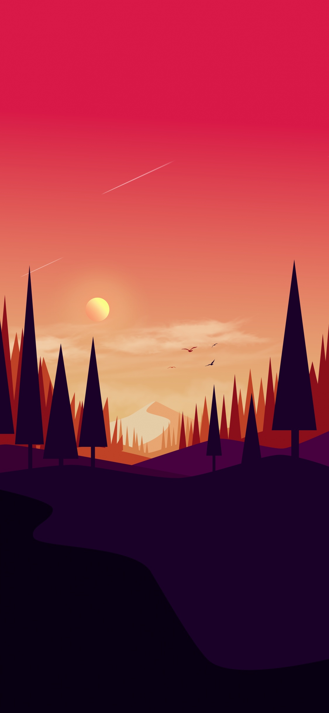 Paisaje Natural, Bioma, Atardecer, Mañana, Hito. Wallpaper in 1125x2436 Resolution