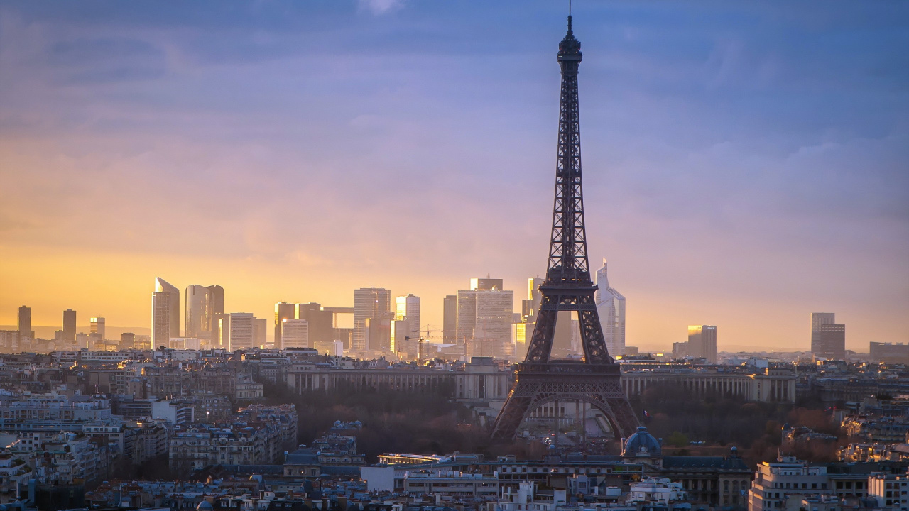 Eiffelturm in Paris Tagsüber. Wallpaper in 1280x720 Resolution