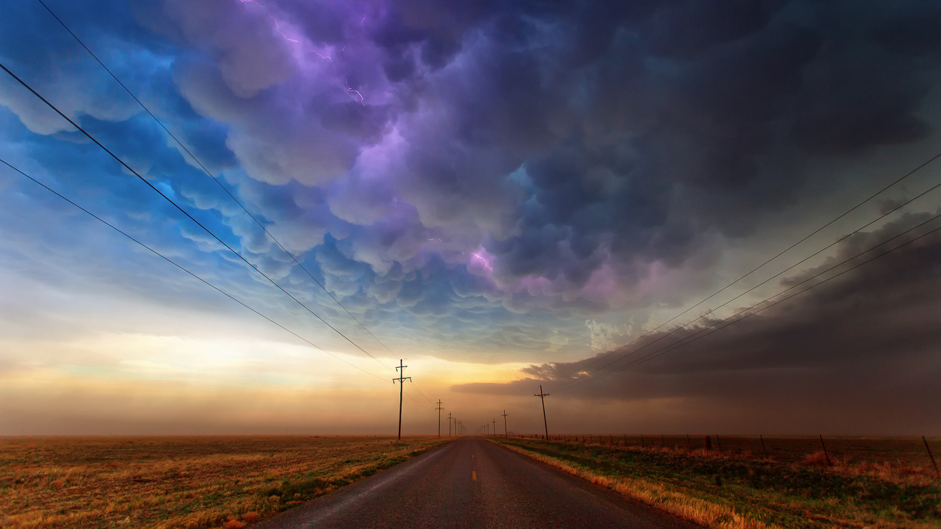 Brown Field Under Blue Sky and White Clouds During Daytime. Wallpaper in 1366x768 Resolution
