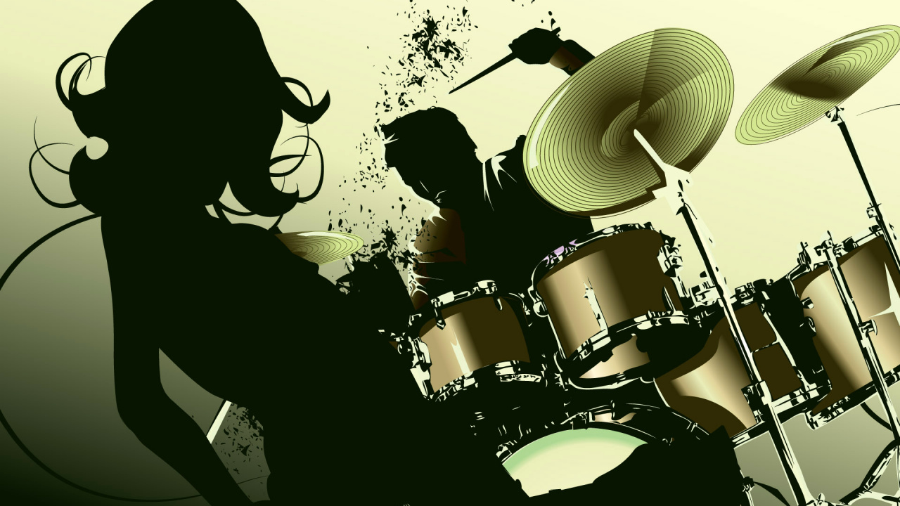 Drum, Illustration, Drums, Musical Instrument, Graphic Design. Wallpaper in 1280x720 Resolution