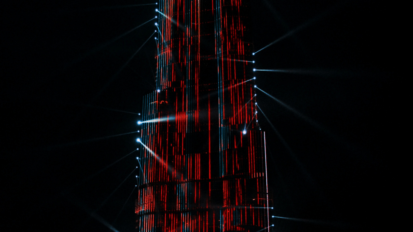 Burj Khalifa, Torre, Edificio, Electricidad, Torre de Bloques. Wallpaper in 1366x768 Resolution