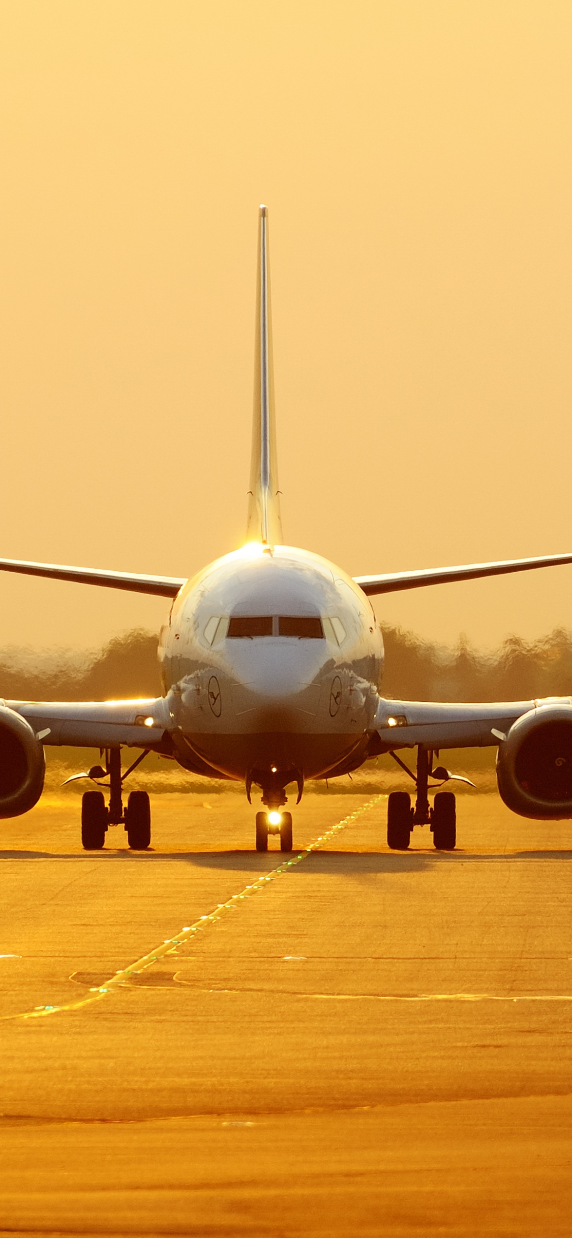 Avion Blanc Sur Champ Brun Pendant la Journée. Wallpaper in 1125x2436 Resolution