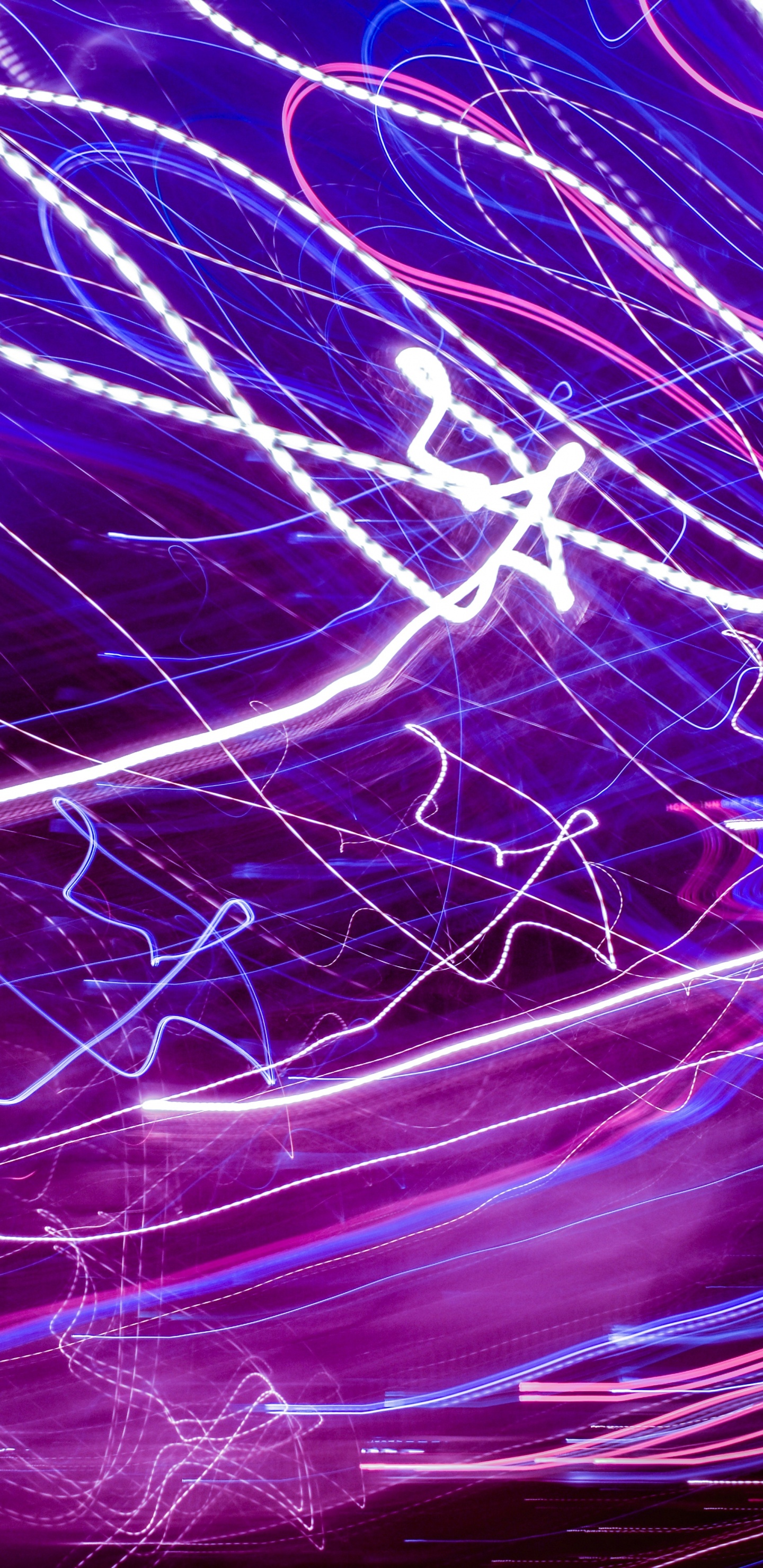 Fond D'écran Numérique Violet et Blanc. Wallpaper in 1440x2960 Resolution