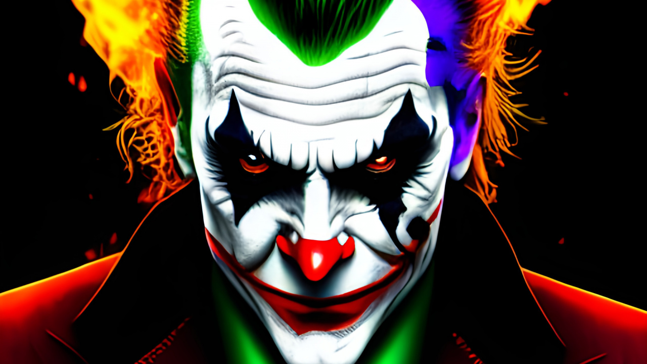 Joker, Dessin, Graphisme, Costume, Art. Wallpaper in 1280x720 Resolution