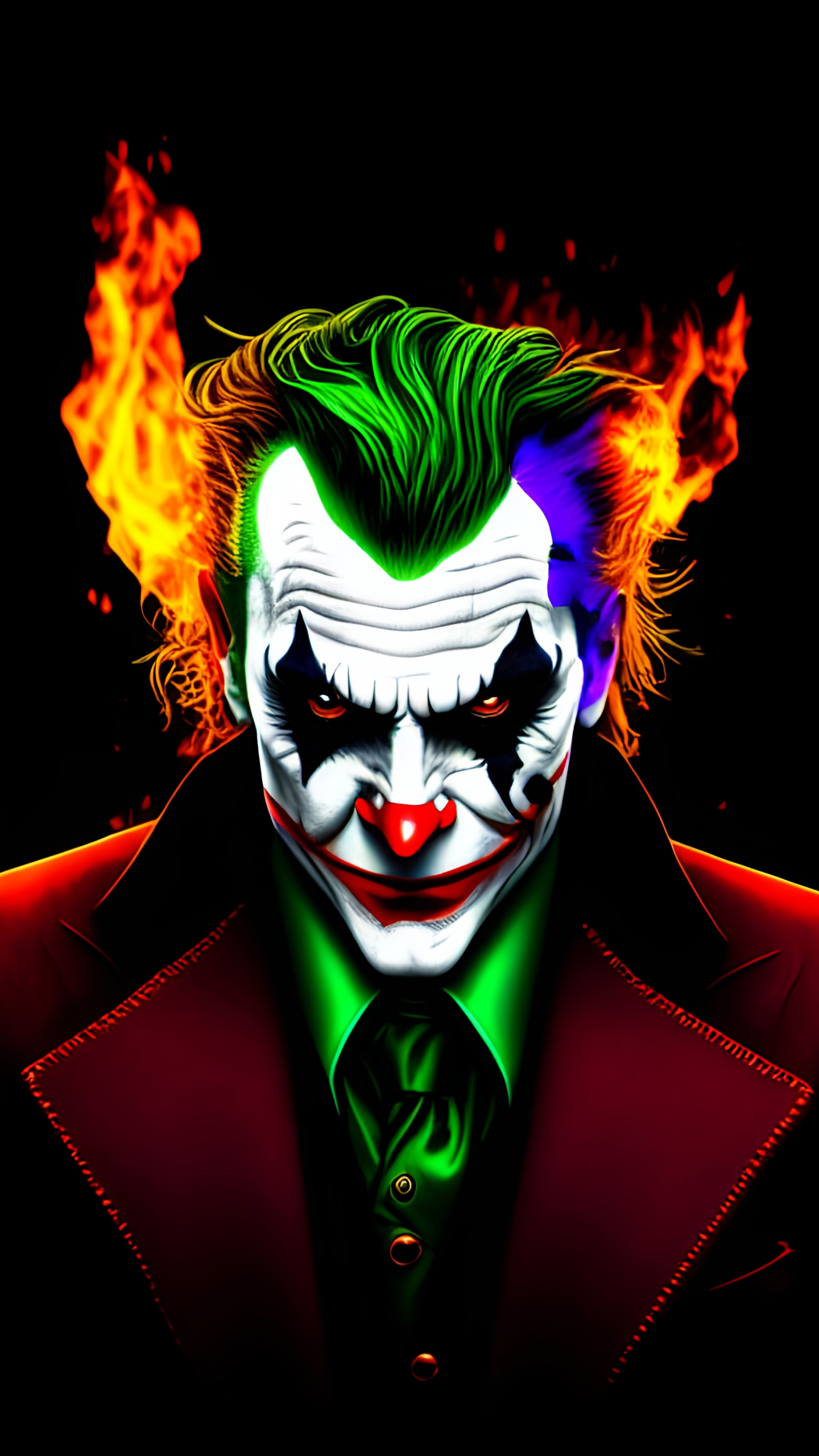 Joker, Dessin, Graphisme, Costume, Art. Wallpaper in 1440x2560 Resolution