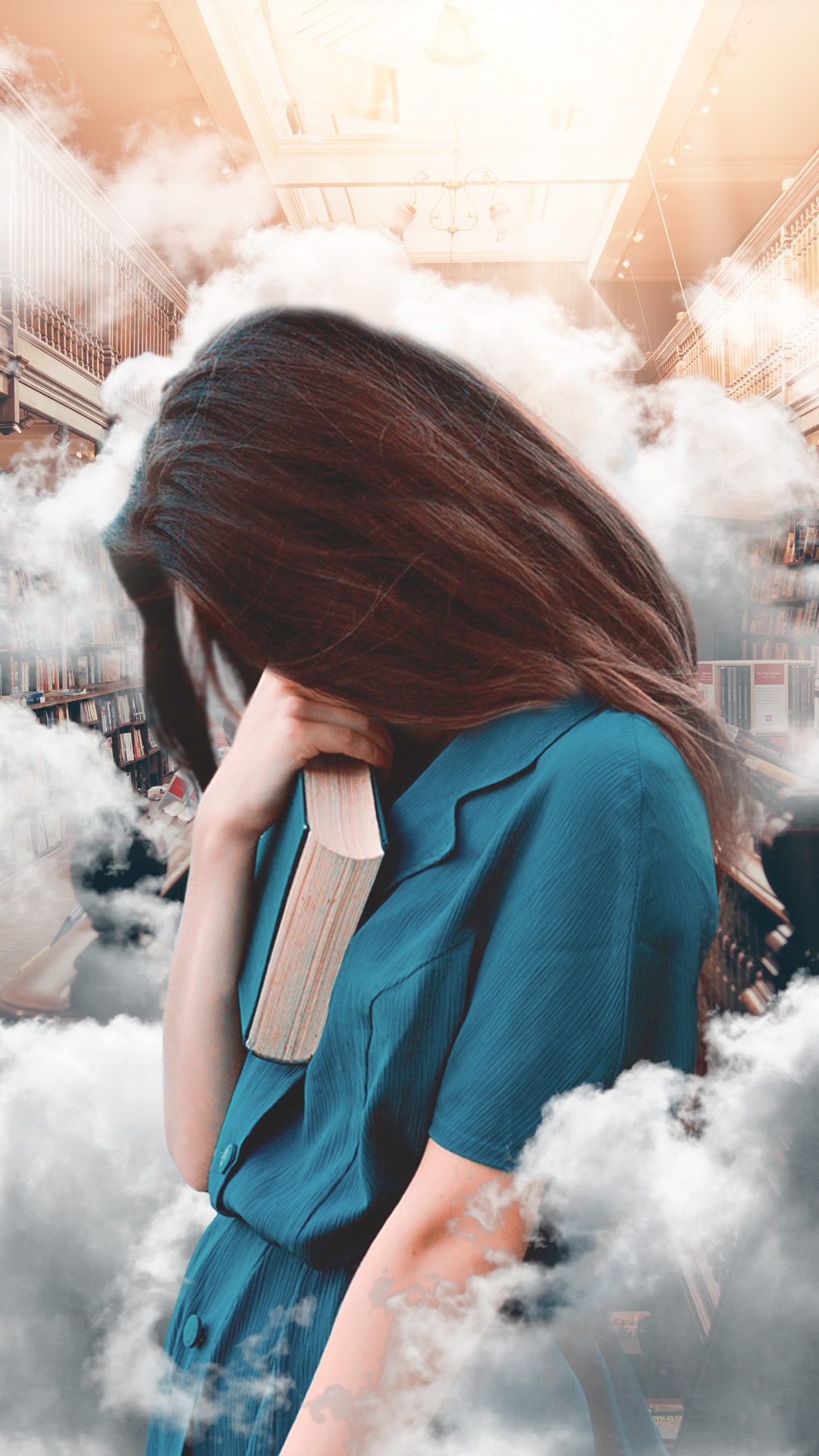 Bibliothek, Snapshot, Fell, Textil, Rauch. Wallpaper in 1080x1920 Resolution