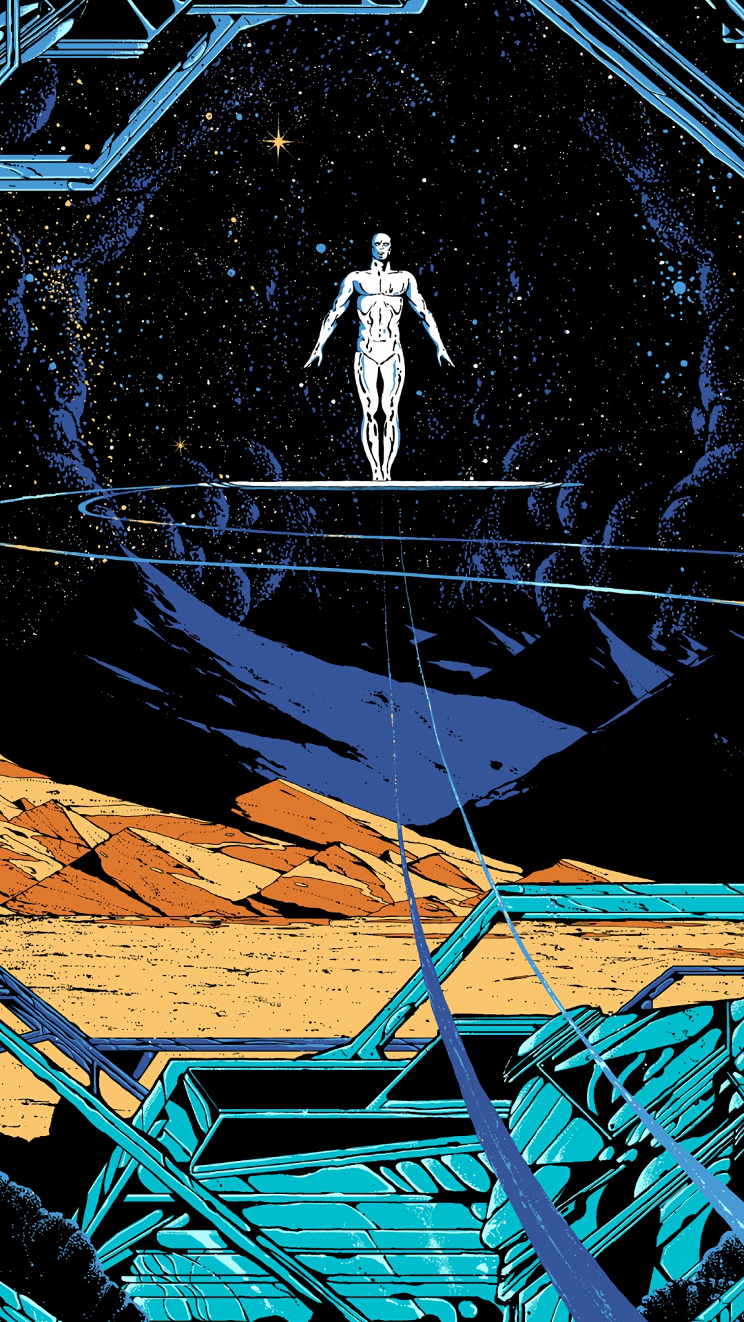 Kilian Eng Silver Surfer, Silver Surfer, Poster, Grey Matter Art, Art. Wallpaper in 1080x1920 Resolution