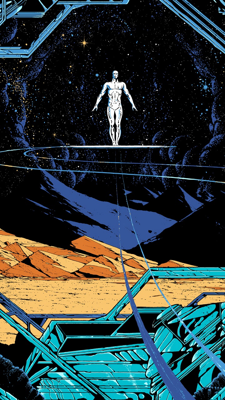 Kilian Eng Silver Surfer, Silver Surfer, Poster, Grey Matter Art, Art. Wallpaper in 720x1280 Resolution