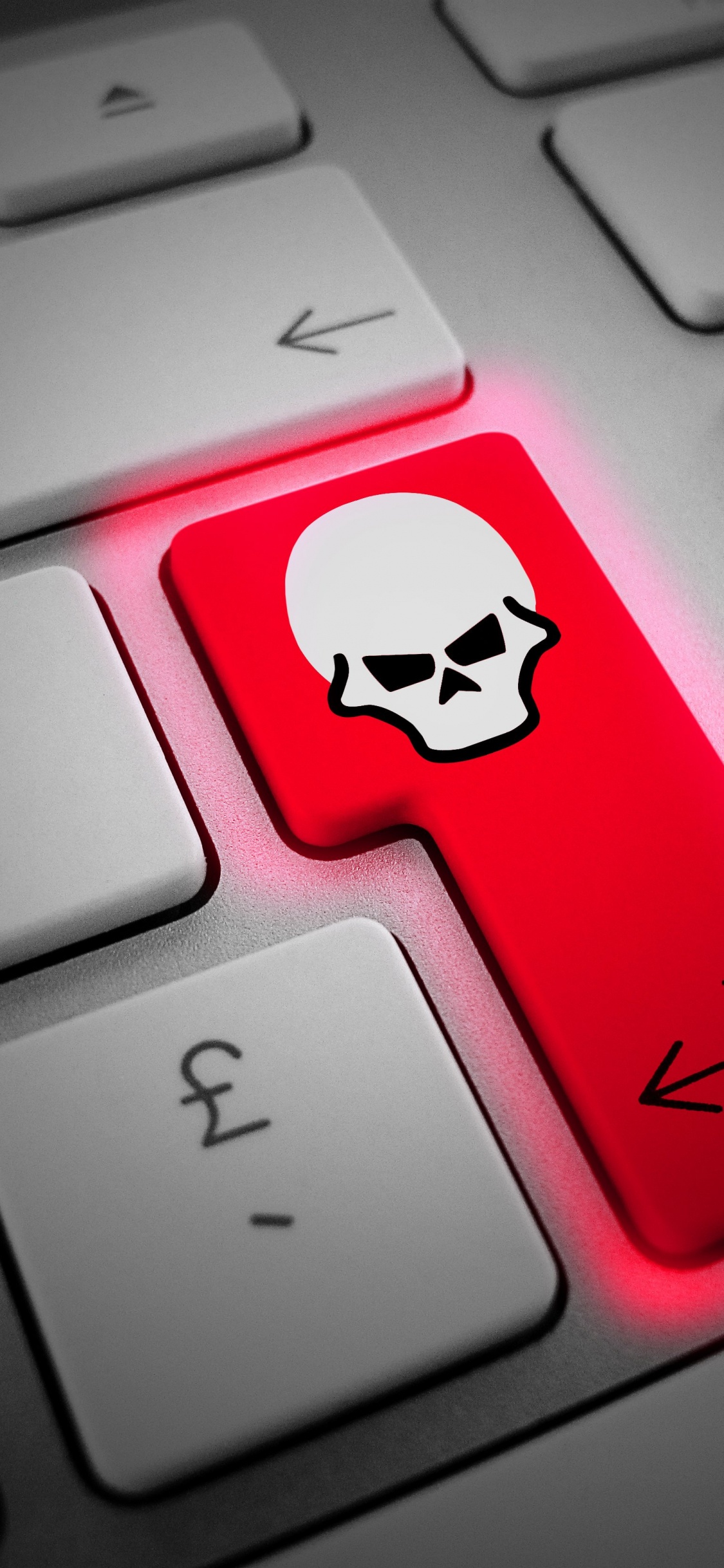 Apple-Tastatur Mit Apple-Logo. Wallpaper in 1125x2436 Resolution