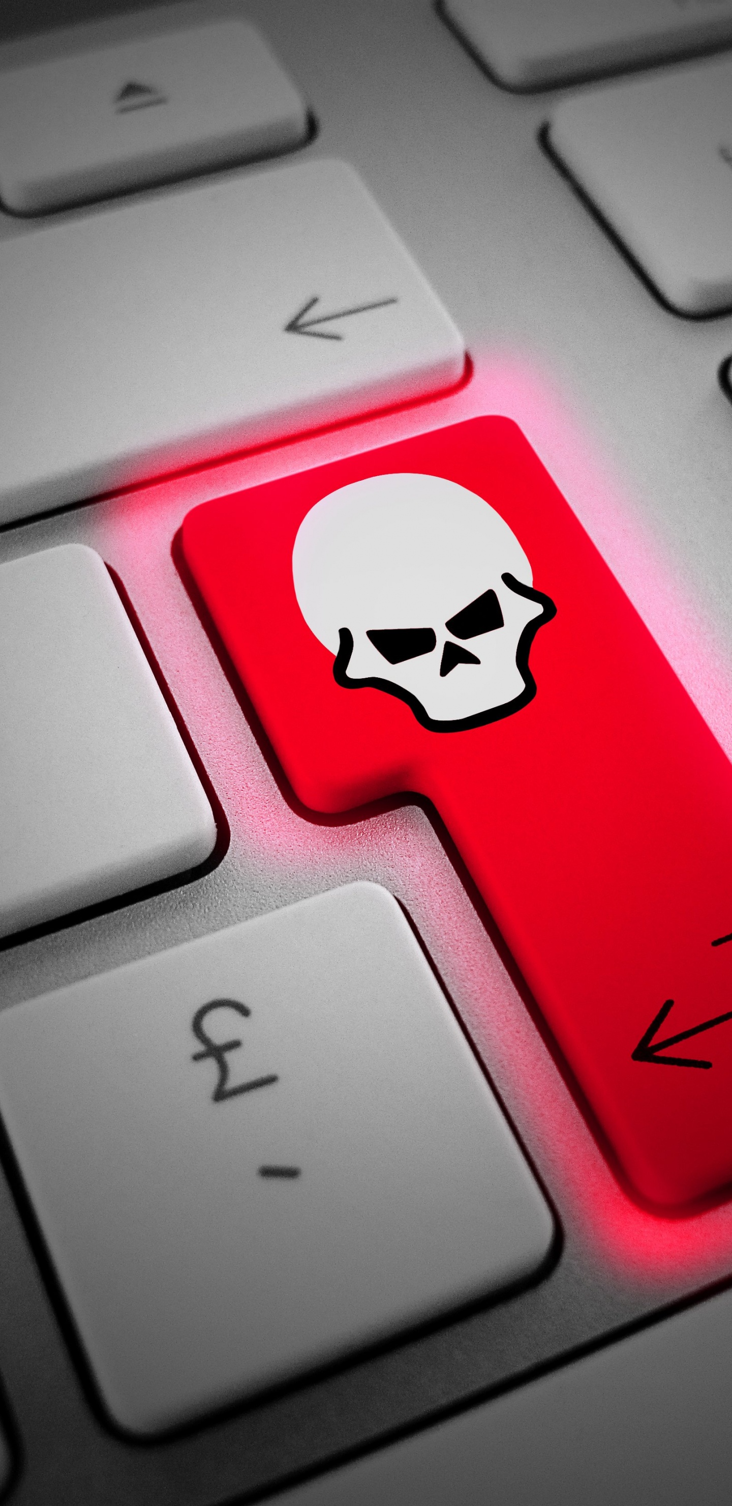 Apple-Tastatur Mit Apple-Logo. Wallpaper in 1440x2960 Resolution