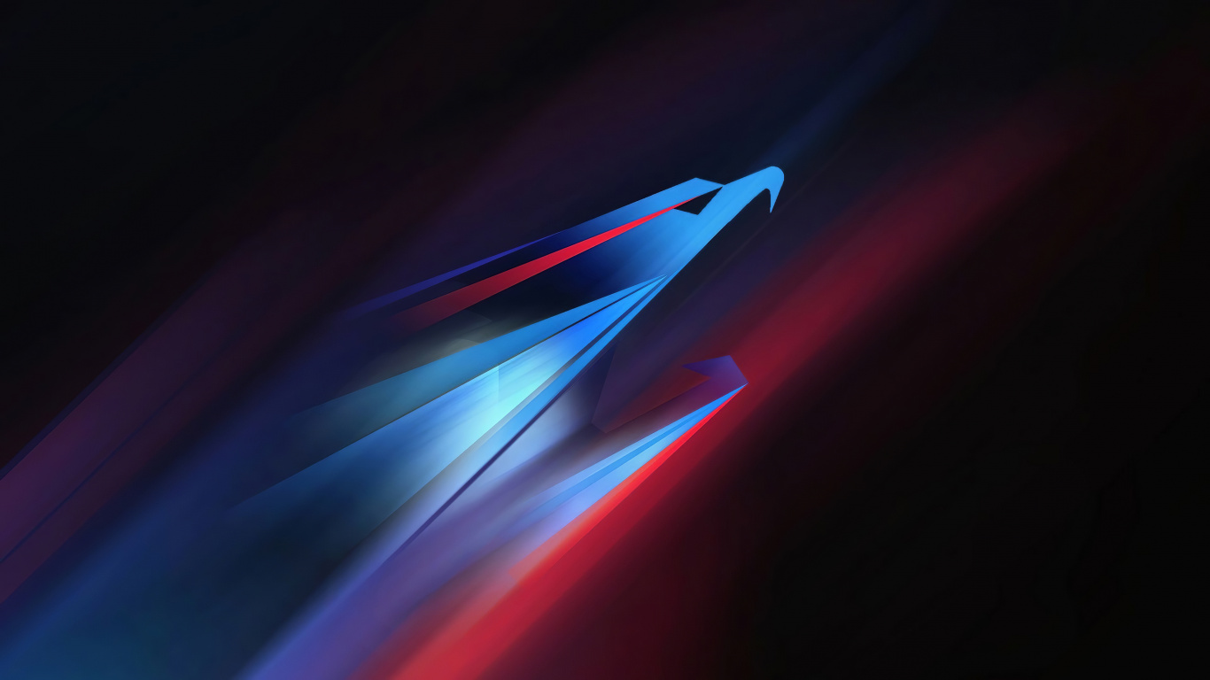 Red and Blue Light Digital Wallpaper. Wallpaper in 1366x768 Resolution