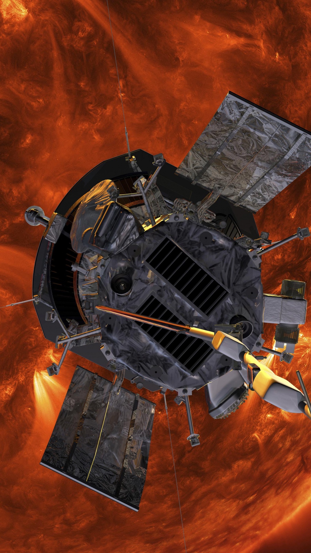 Schwarze Und Graue Kamera Auf Brauner Oberfläche. Wallpaper in 1080x1920 Resolution